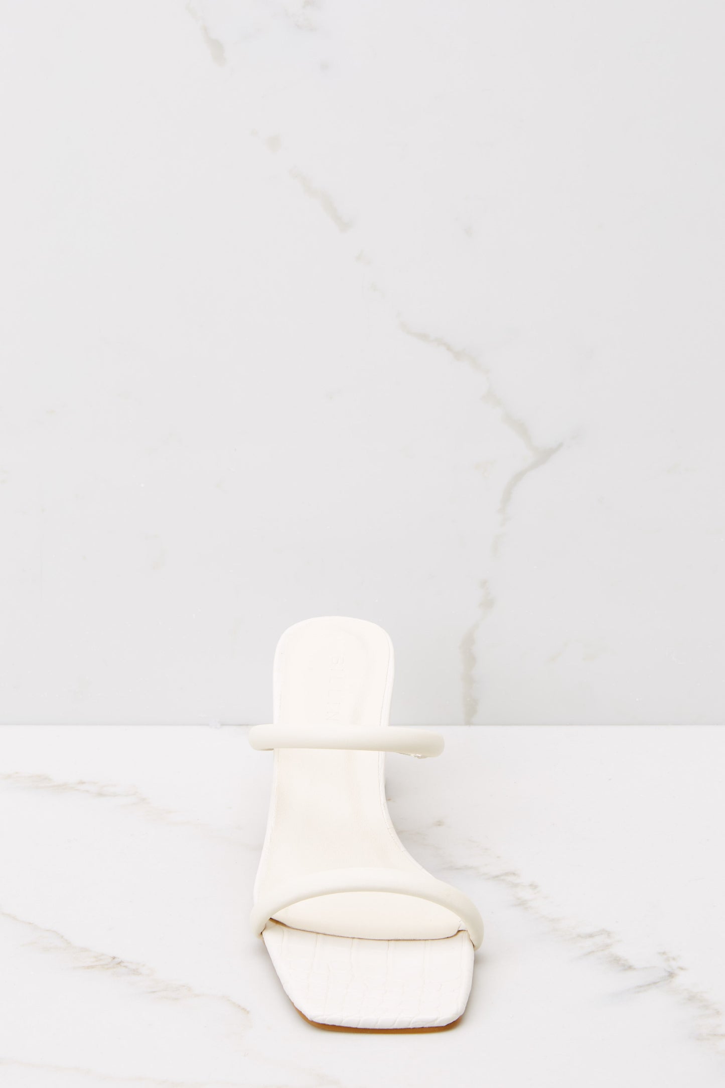 Idele Bone Croc Heels