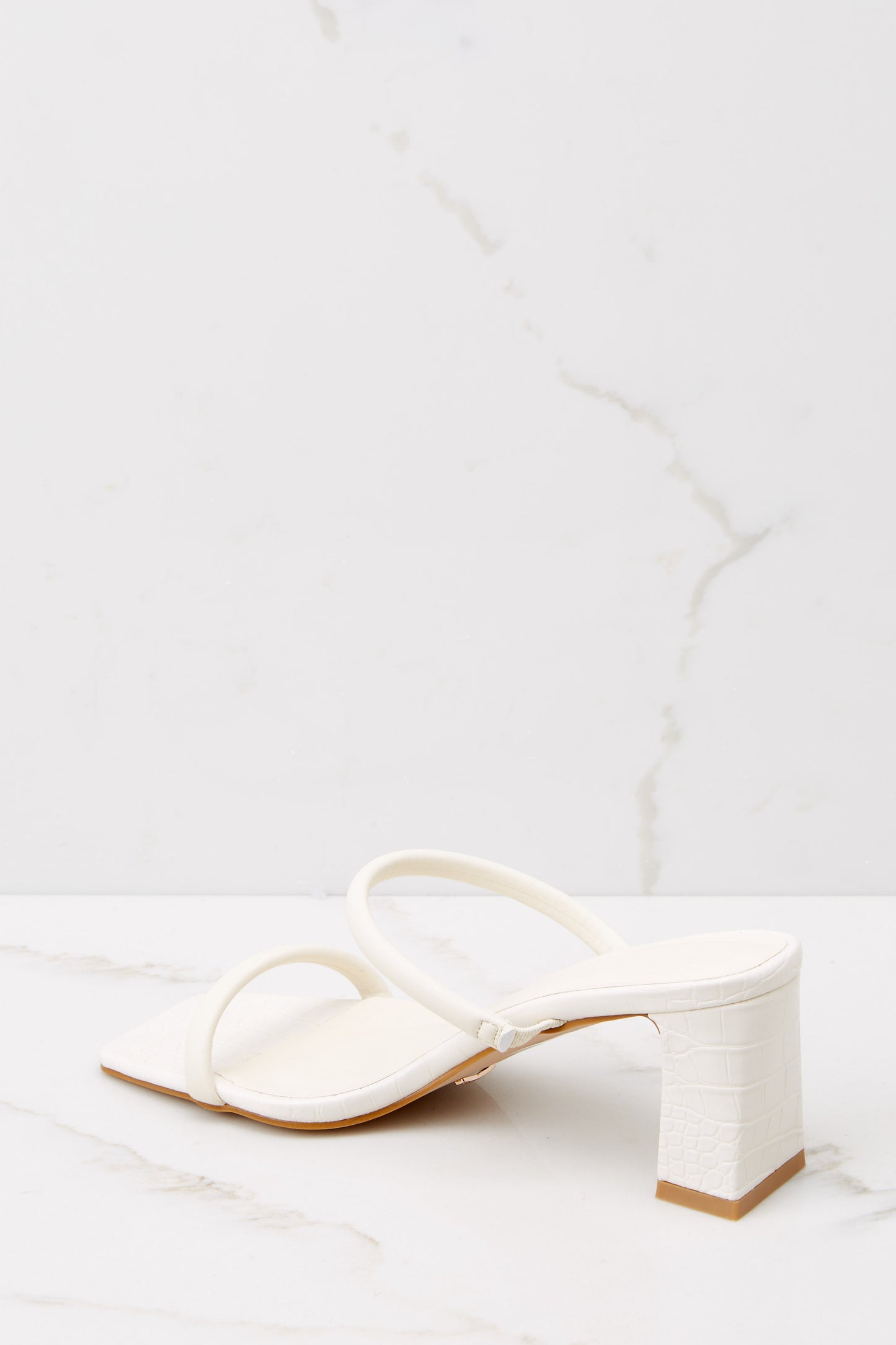 Idele Bone Croc Heels