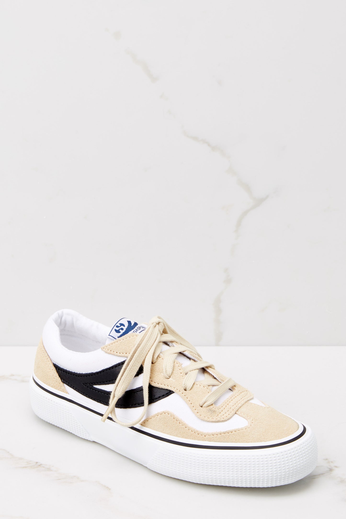 2941 Revolley Beige Colorblock Leather Sneakers