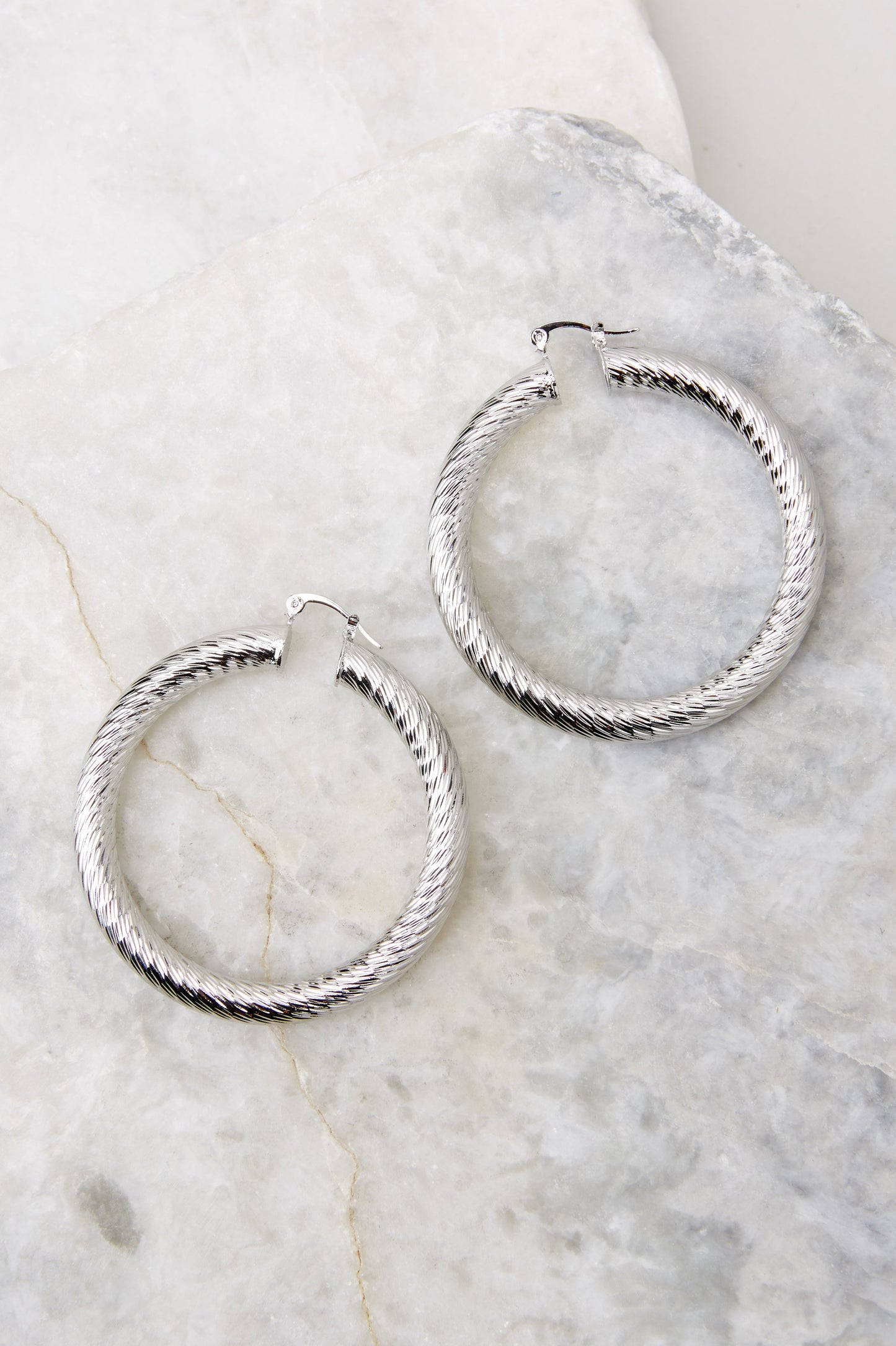 New Attraction Silver Hoop Earrings