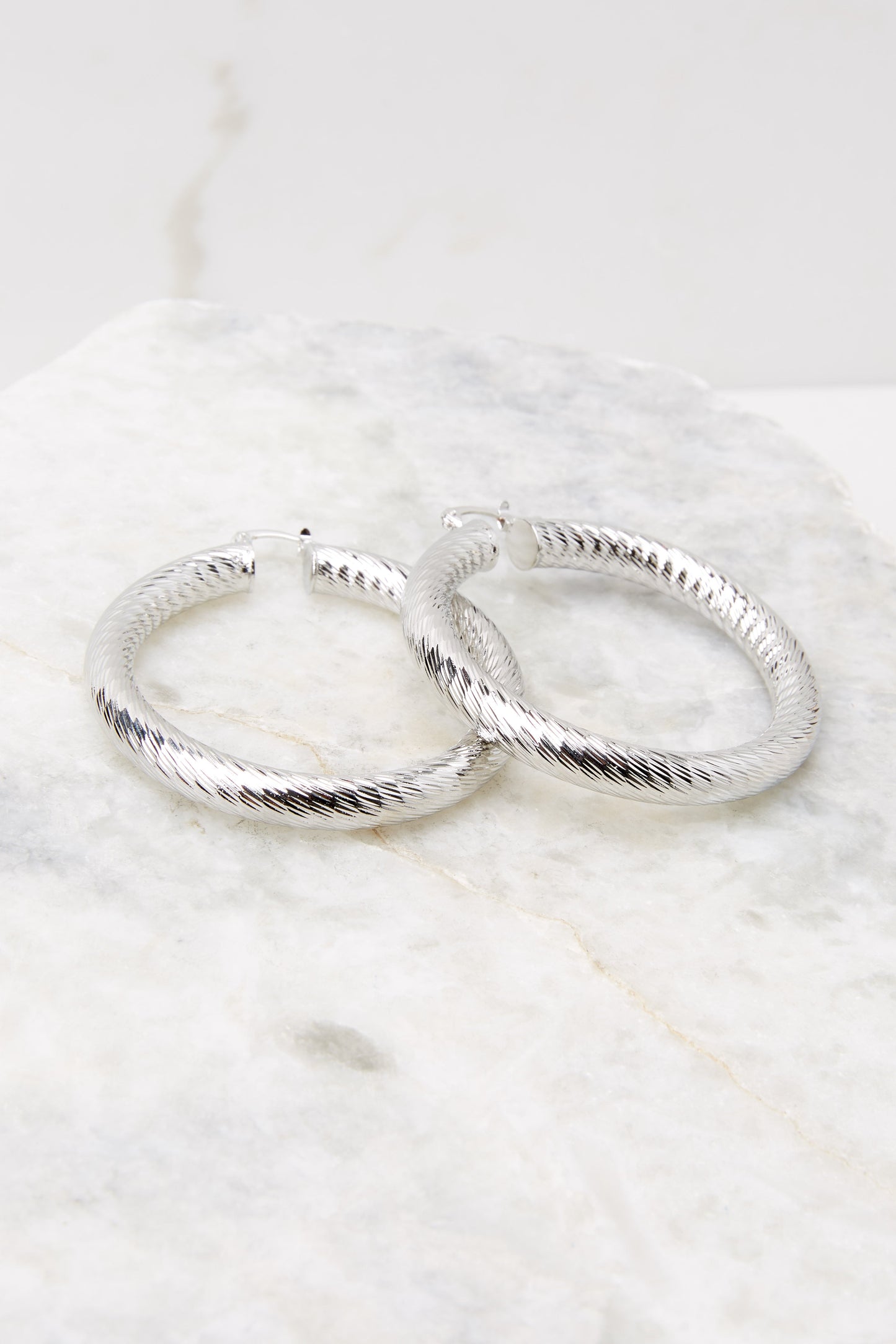New Attraction Silver Hoop Earrings