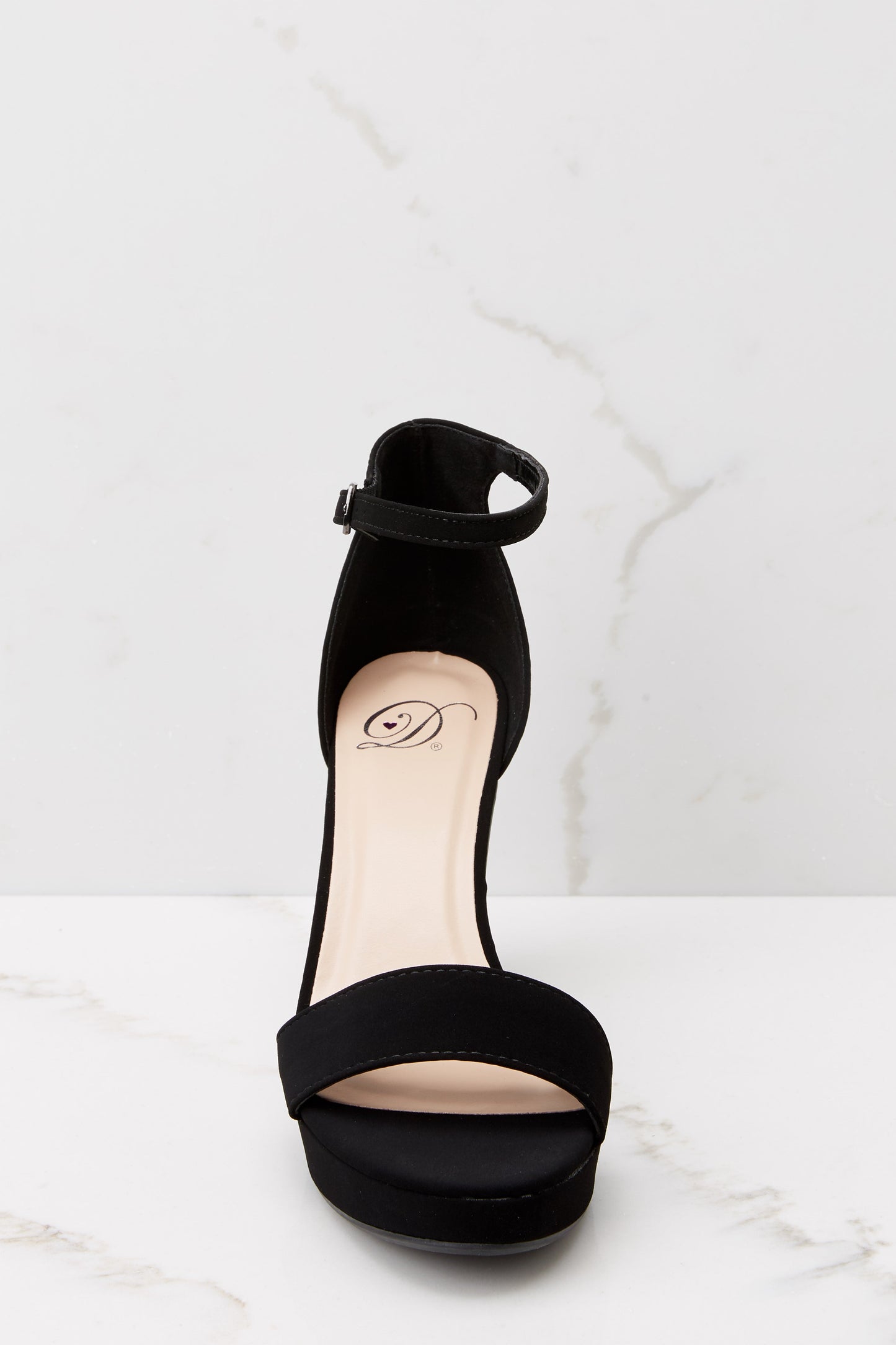 Effortlessly Styled Black Ankle Strap Heels