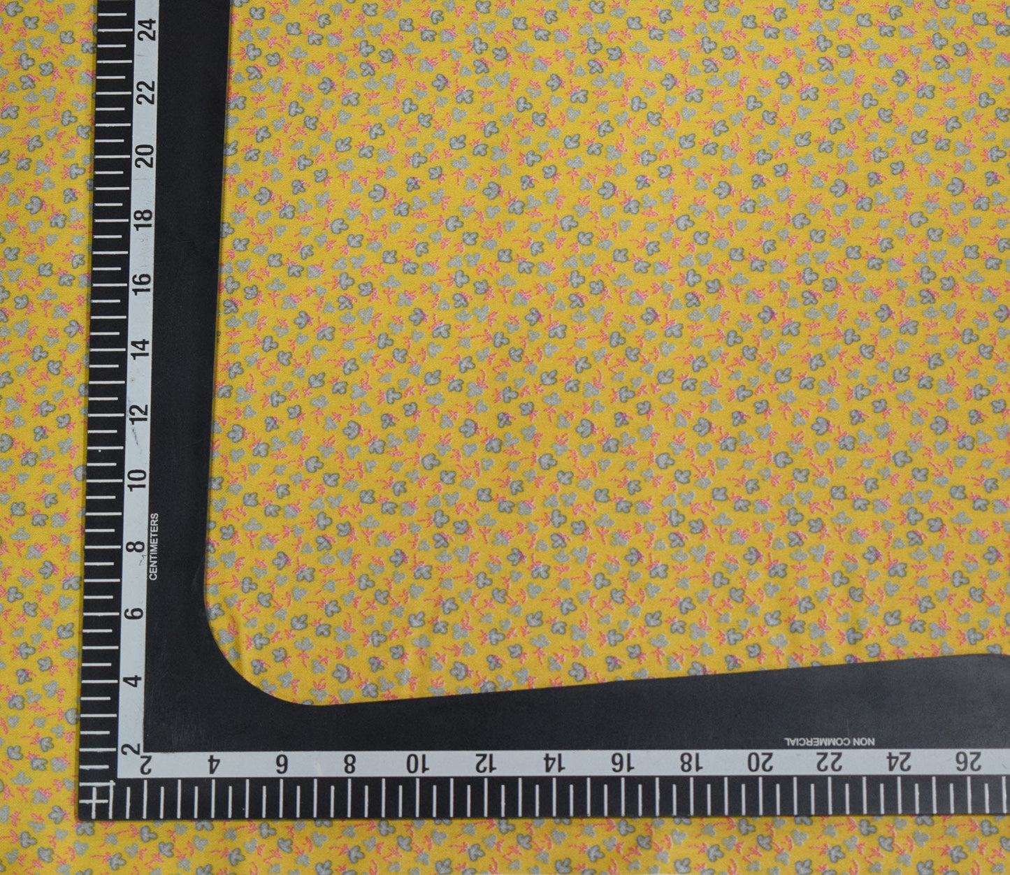 Small Floral Pattern Screen Printed Cotton Satin Fabric Available in Orange , Pink , Blue and Yellow