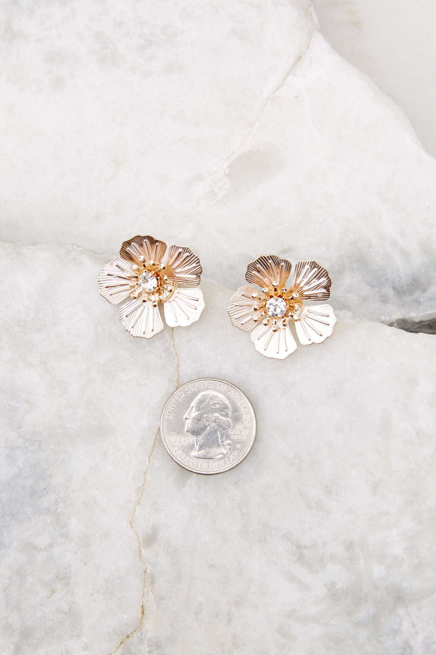Rose Button Stud