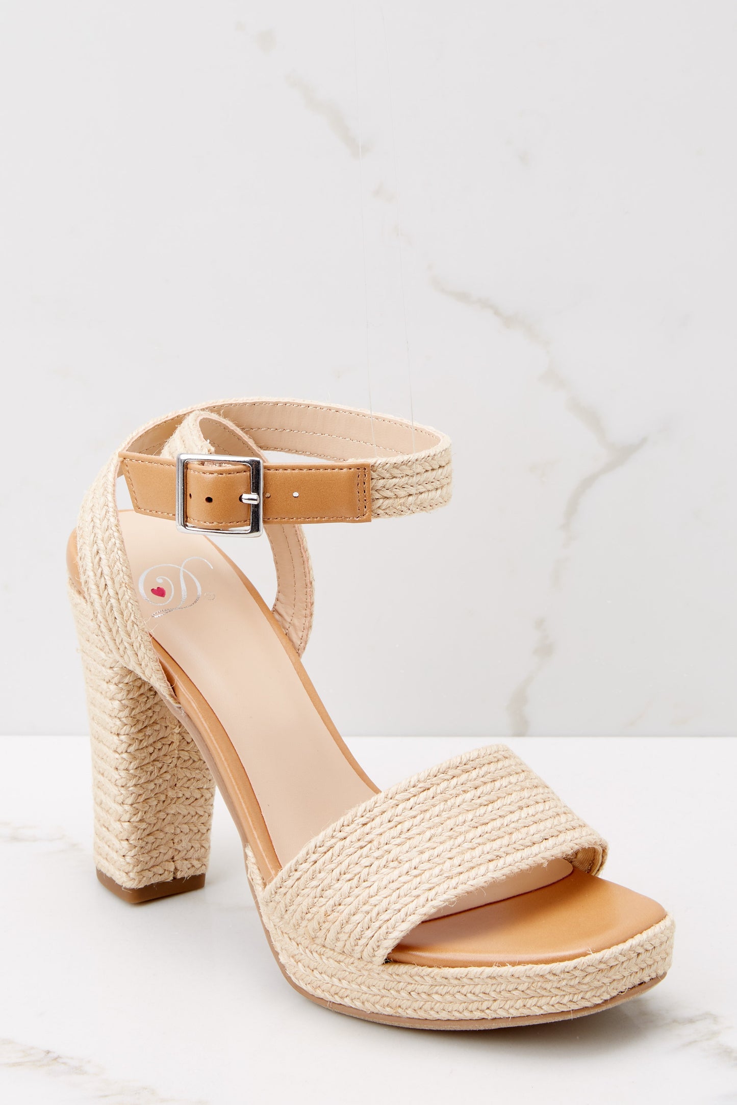 Completely In Love Natural Ankle Strap Heels