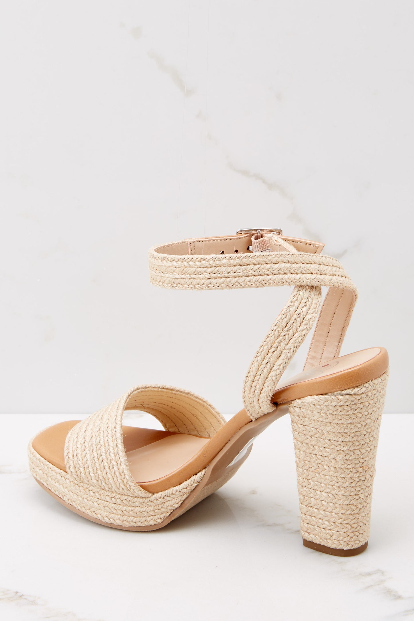 Completely In Love Natural Ankle Strap Heels