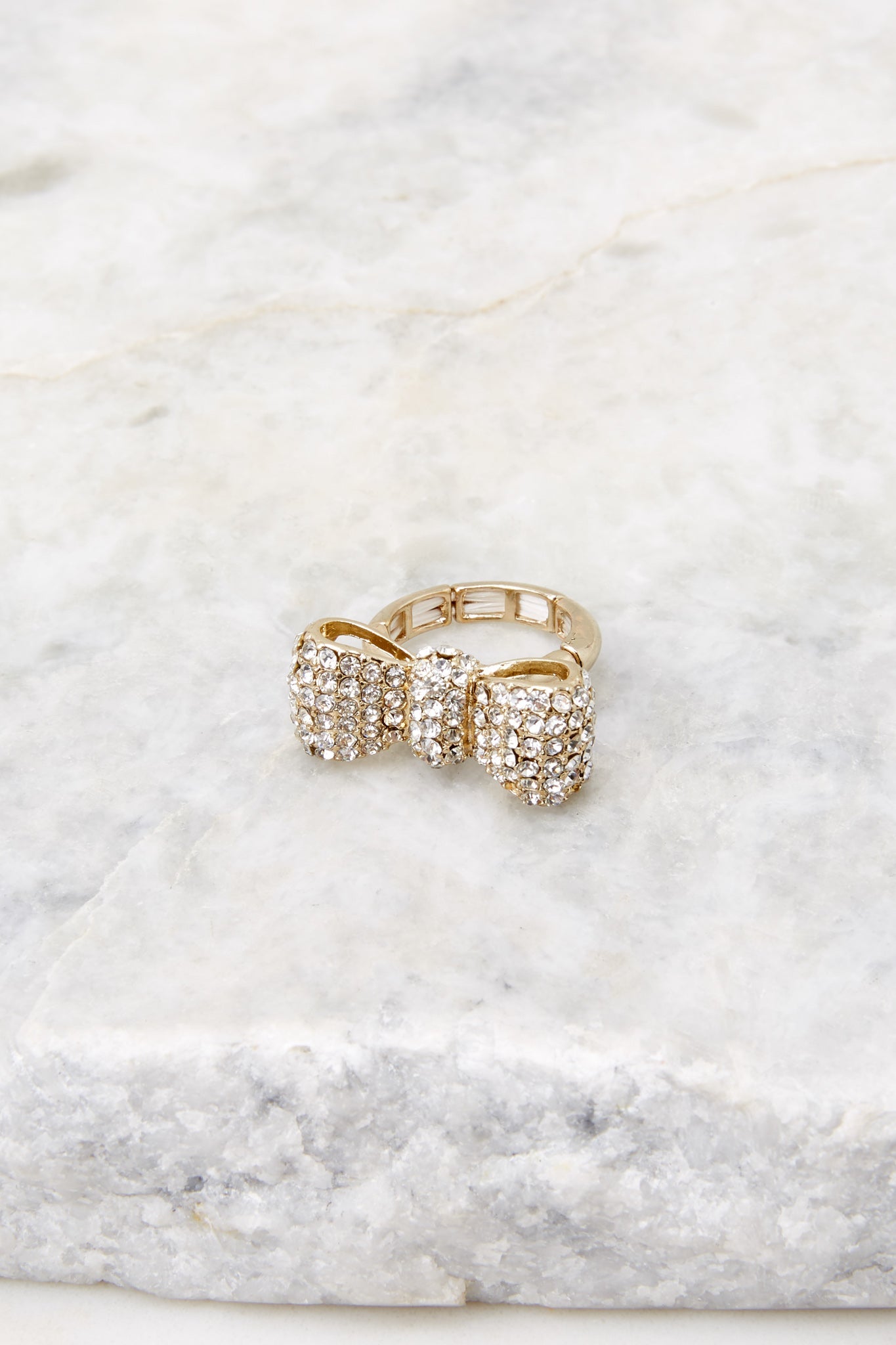 Pretty Dainty Rhinestone Gold Ring