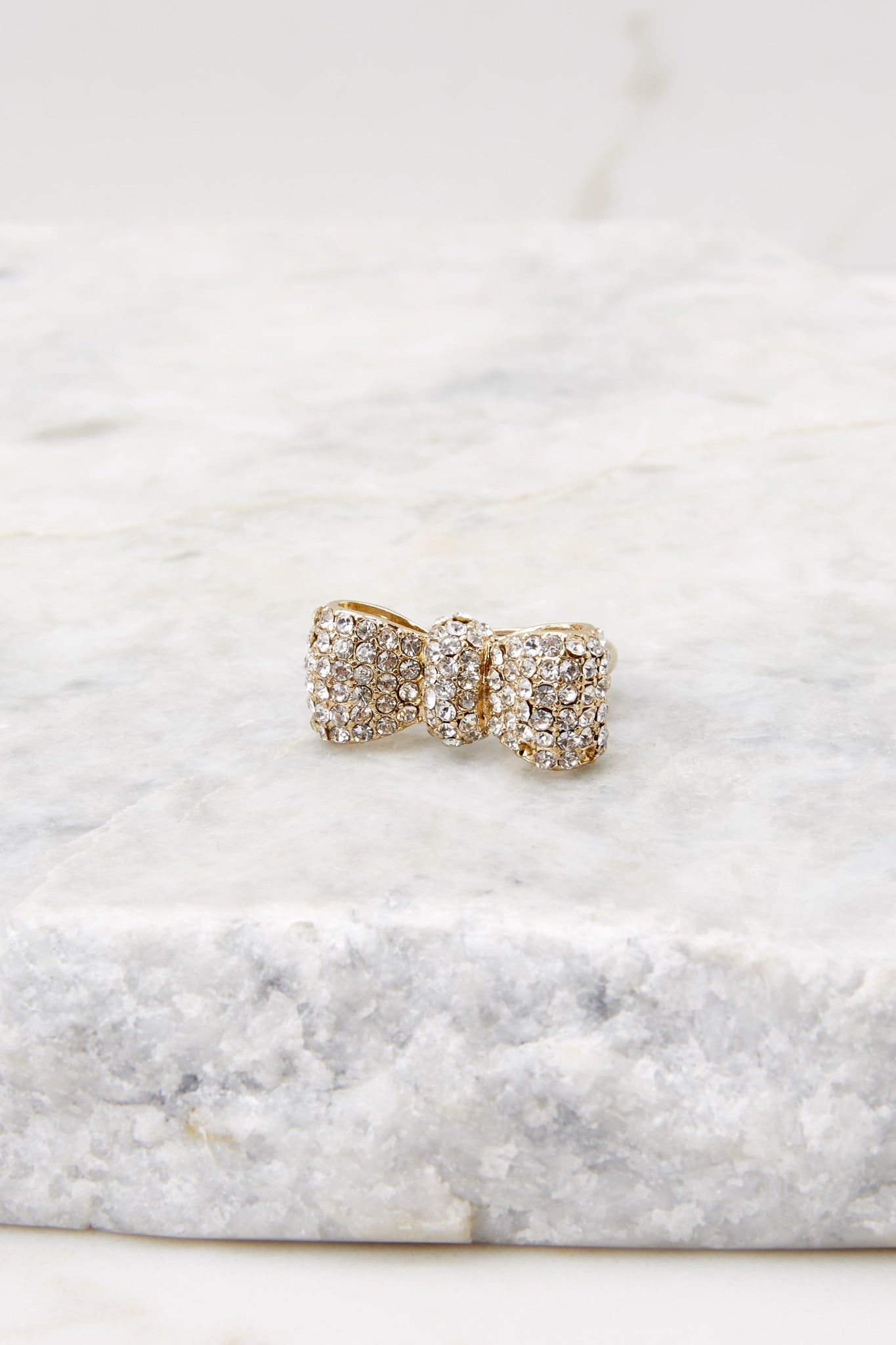 Pretty Dainty Rhinestone Gold Ring