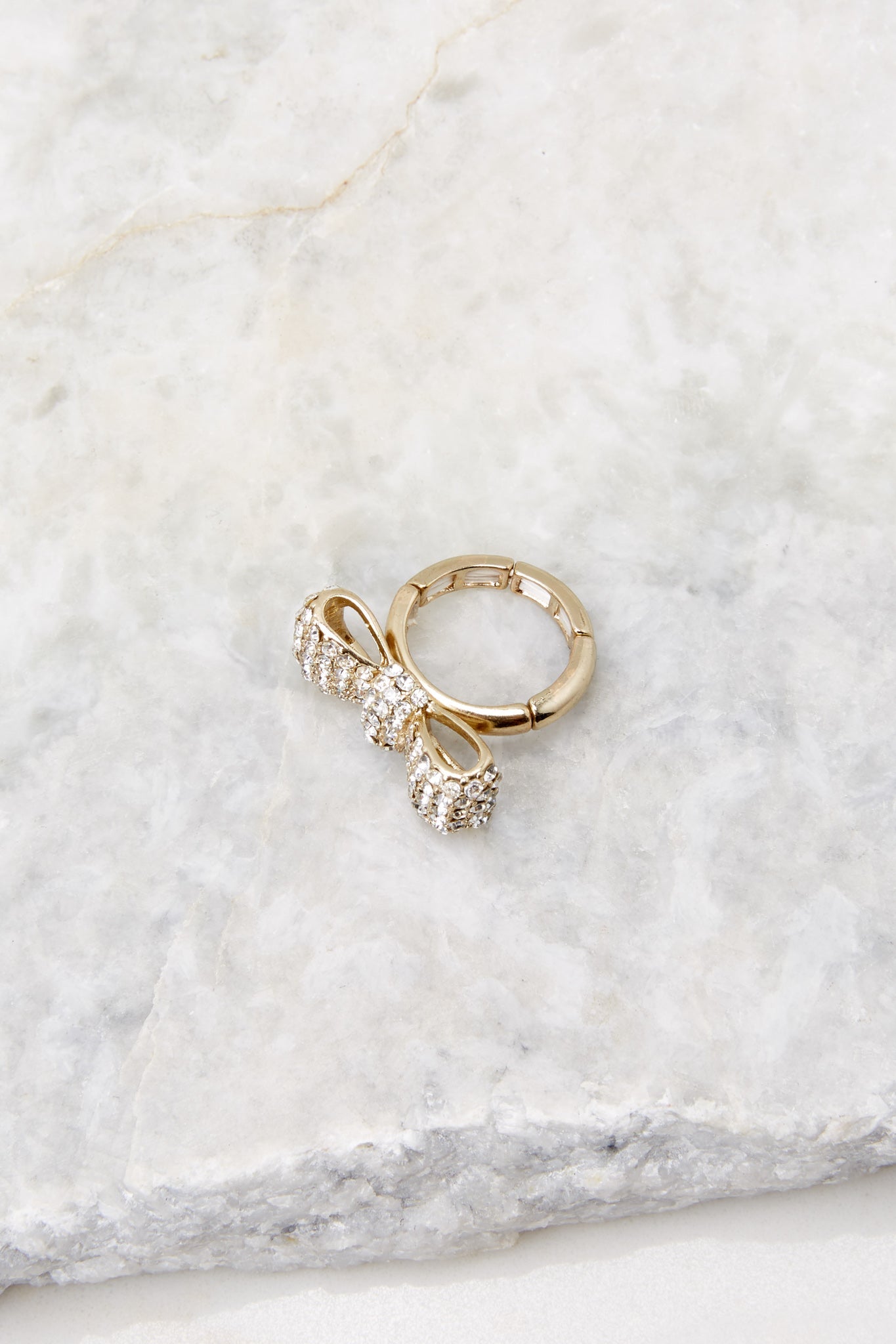 Pretty Dainty Rhinestone Gold Ring
