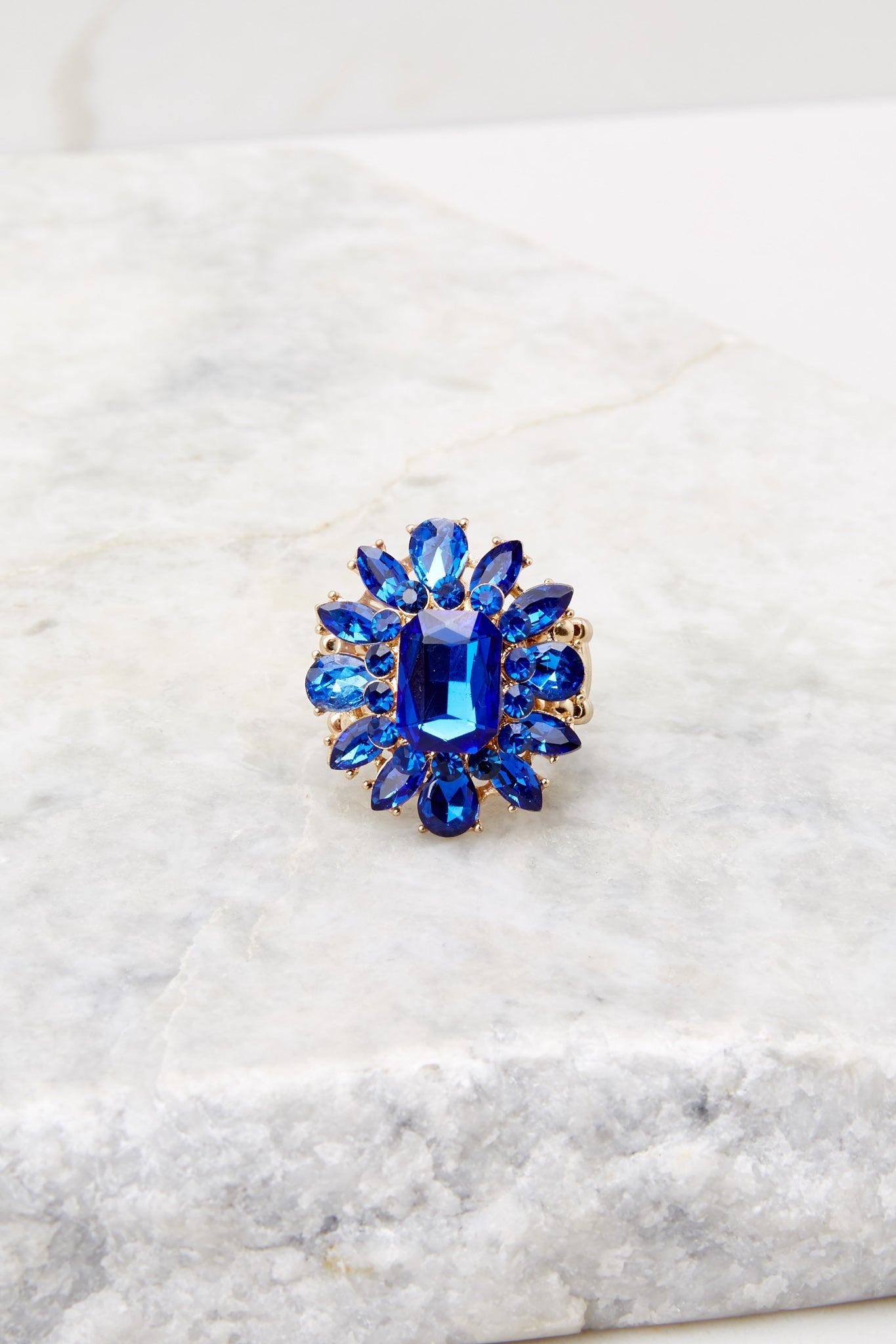 Envious Beauty Sapphire Blue Ring