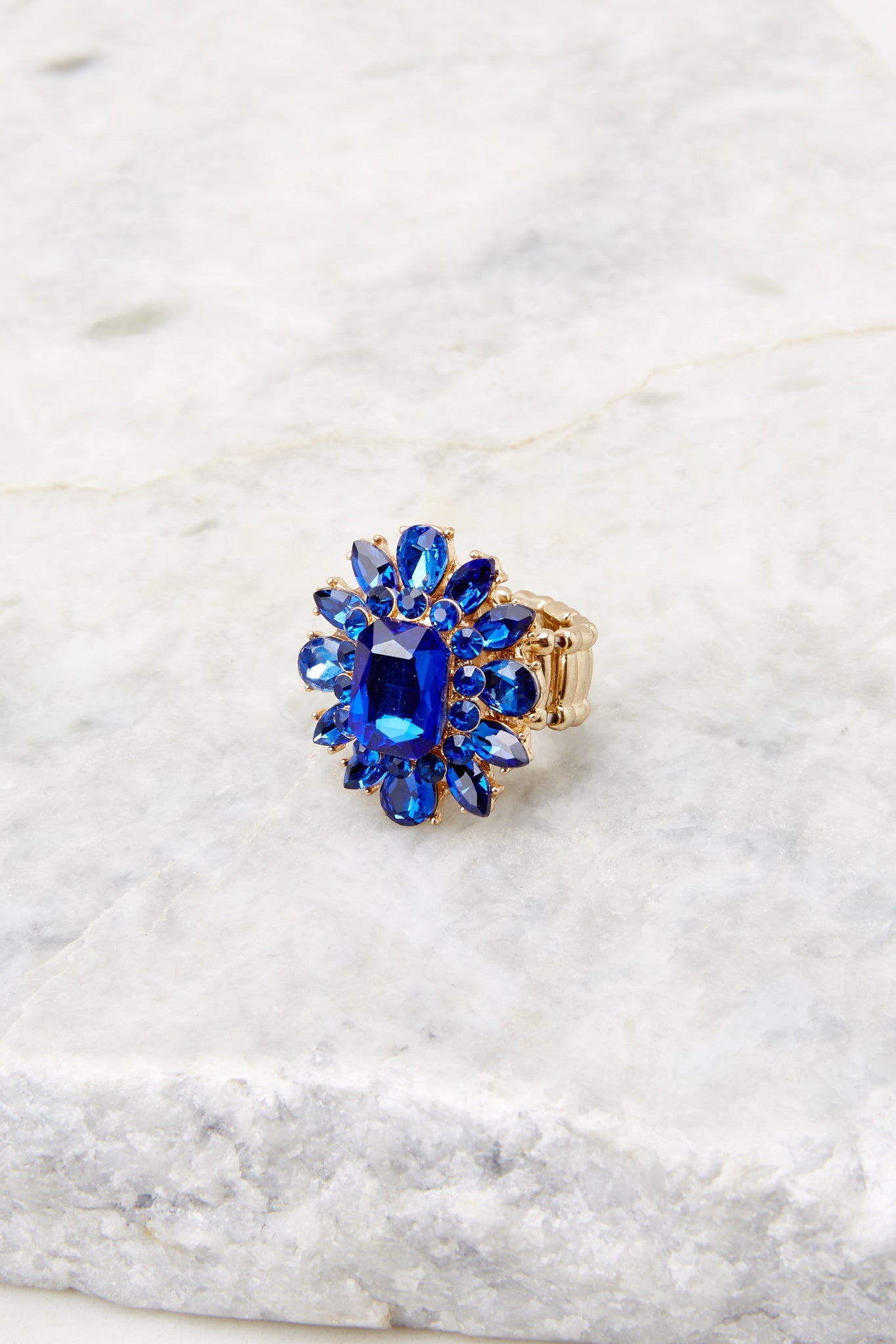 Envious Beauty Sapphire Blue Ring