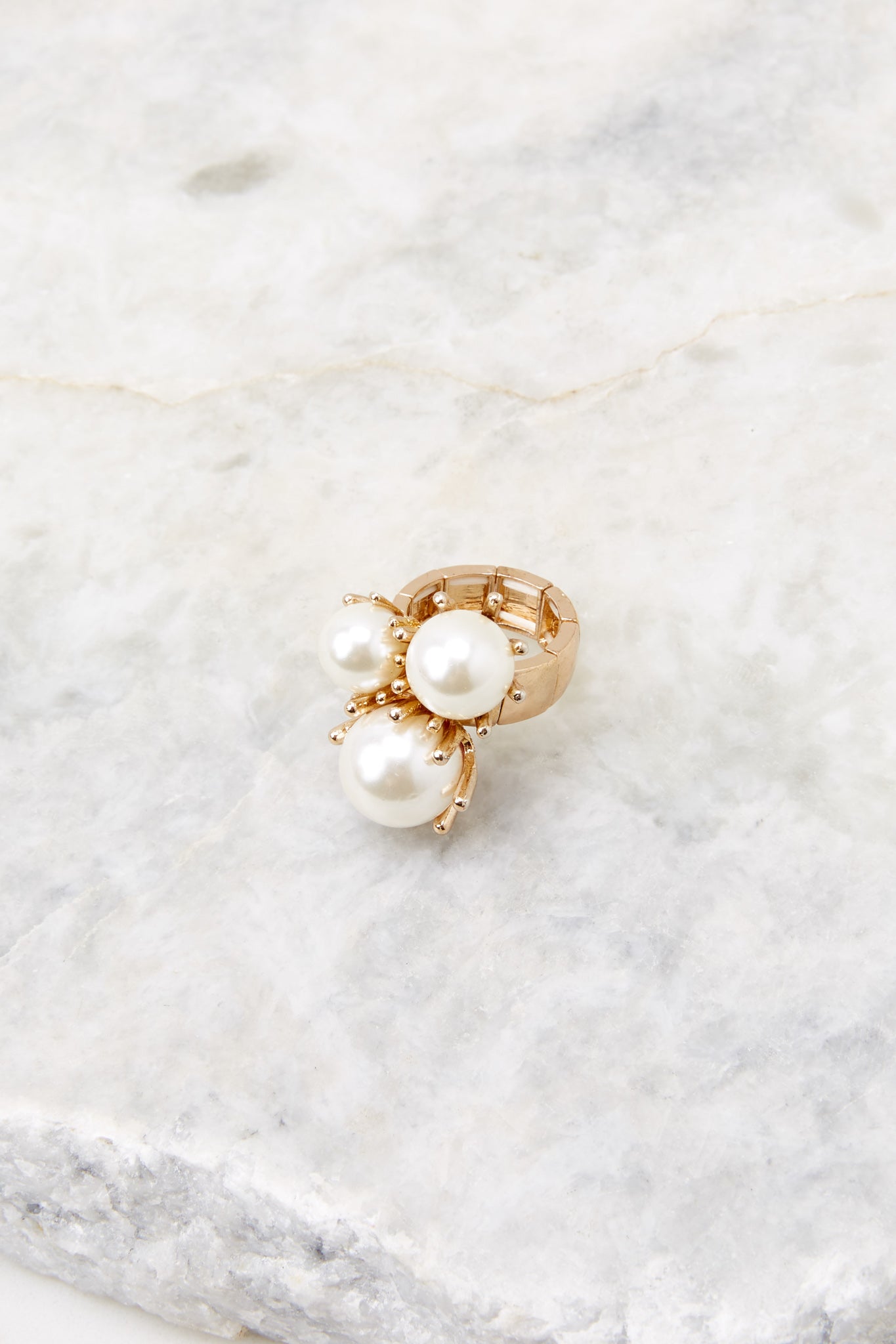 Diva In The Making Gold Pearl Ring
