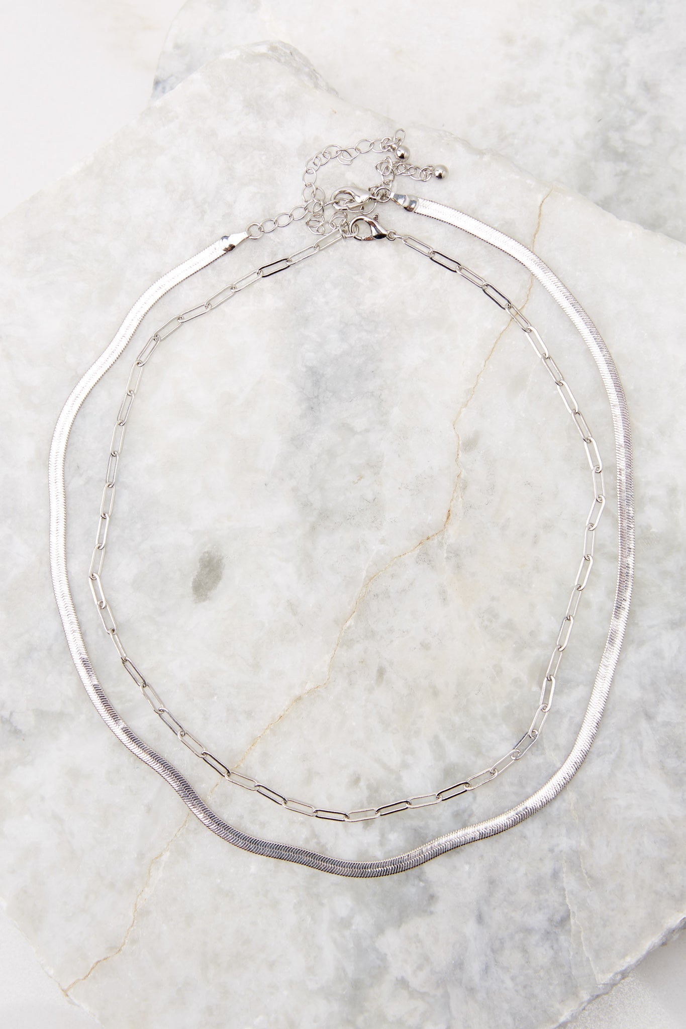 Making Connections Silver Layered Necklace