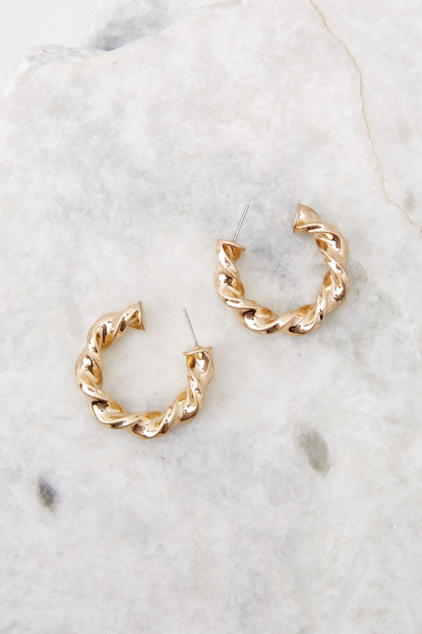 Life's Twists Gold Hoop Earrings
