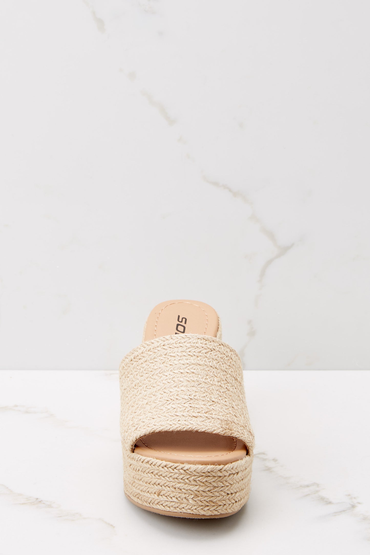 Go For A Stroll Tan Platform Heel Sandals