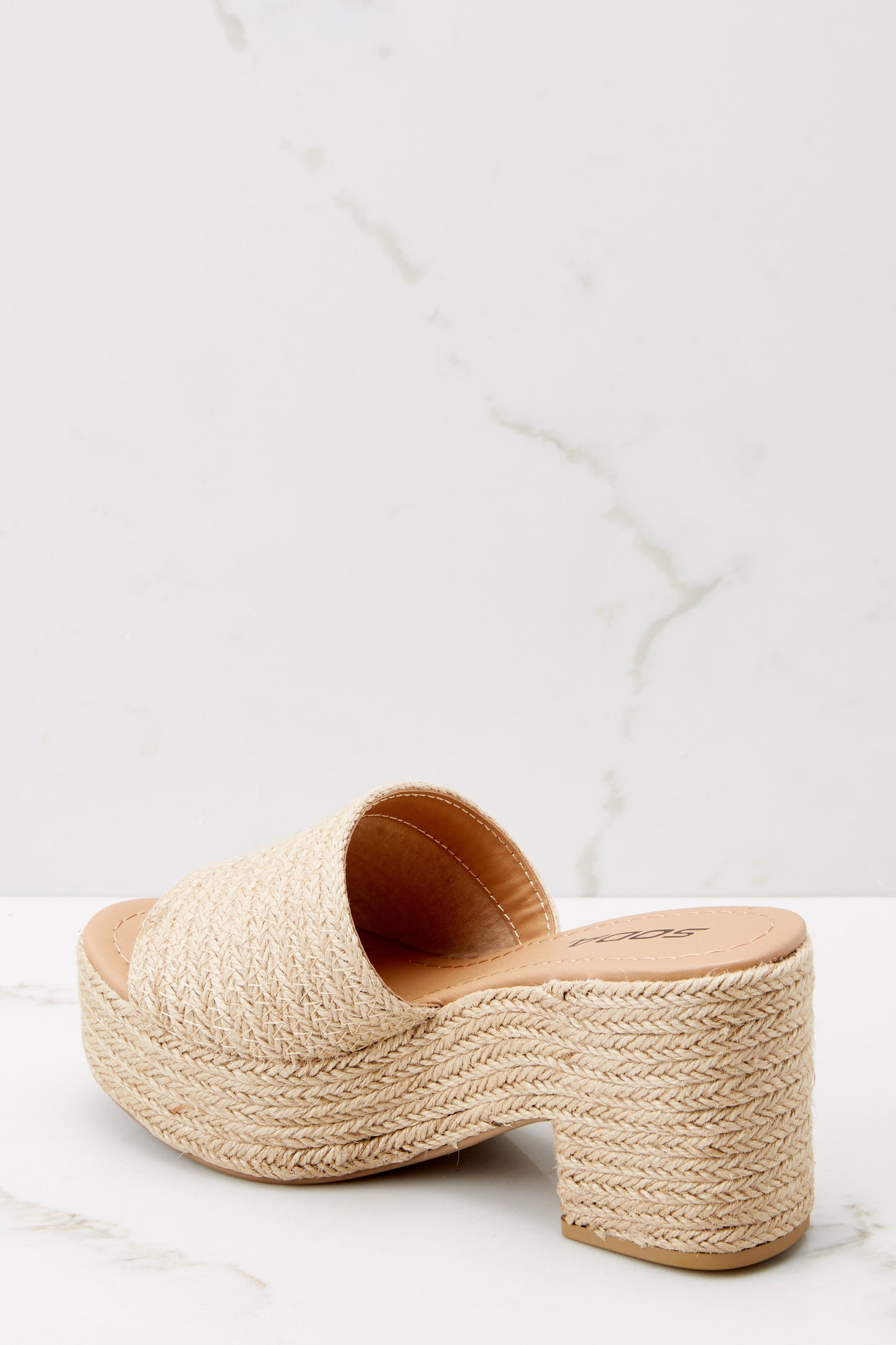 Go For A Stroll Tan Platform Heel Sandals