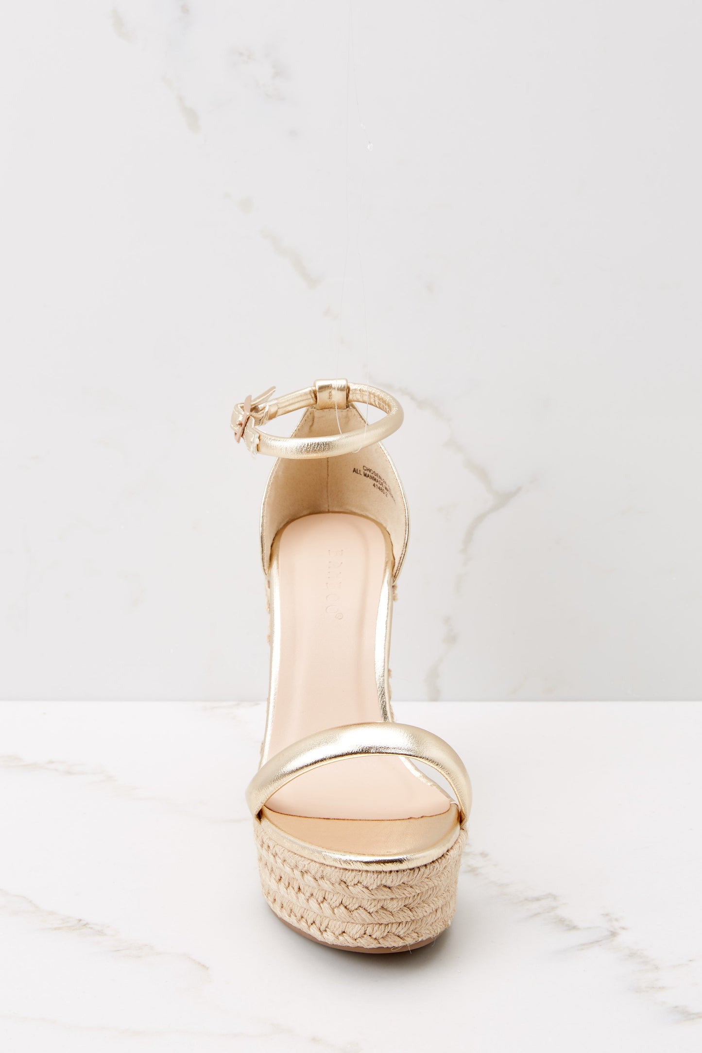 Evening Essential Gold Wedge Sandals