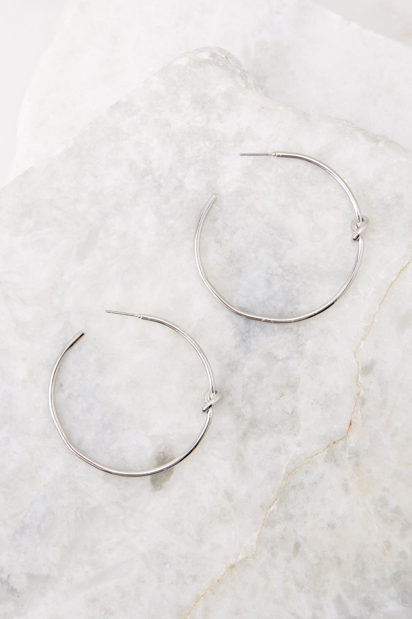 Double Standards Silver Hoop Earrings