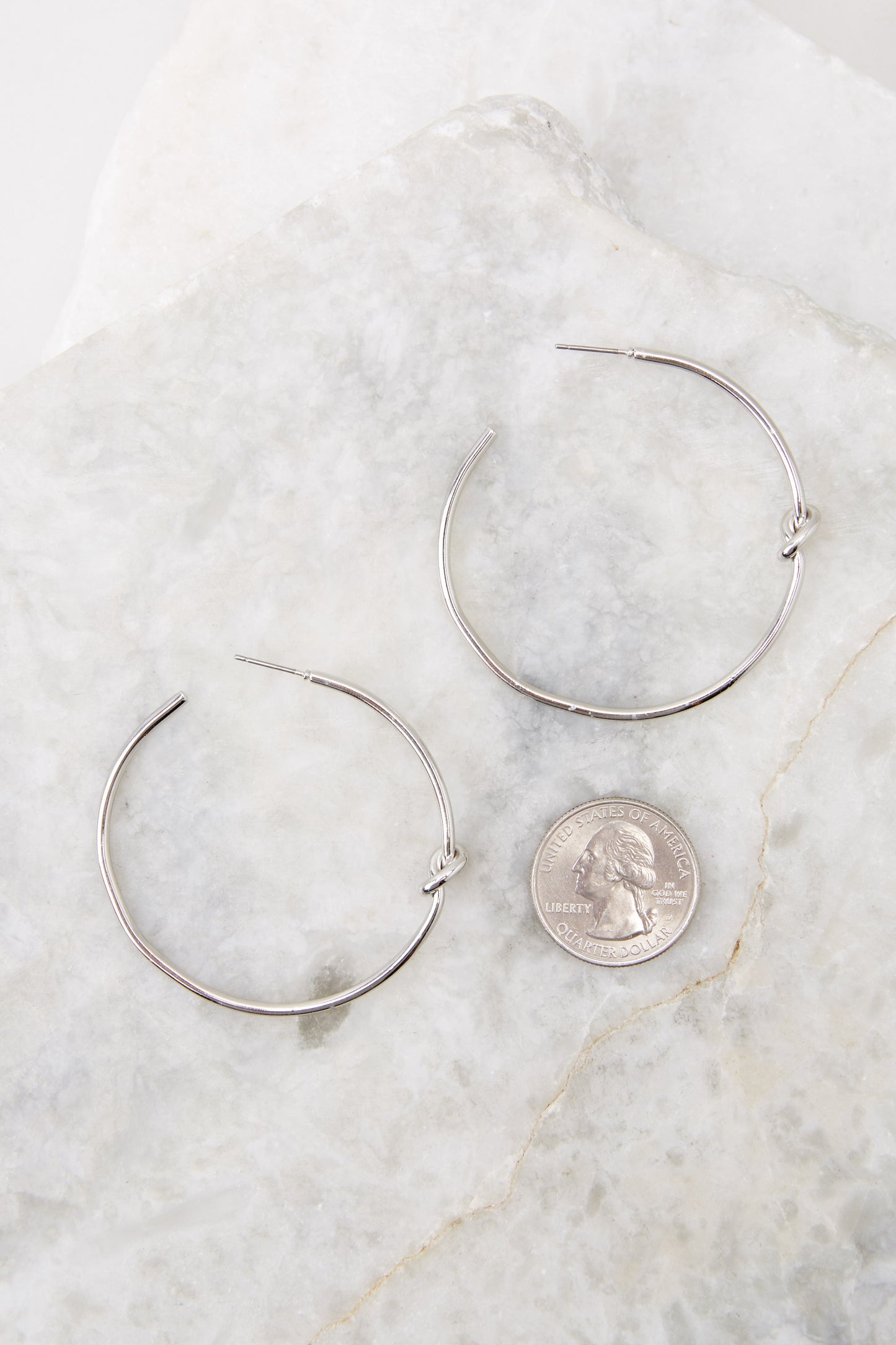 Double Standards Silver Hoop Earrings