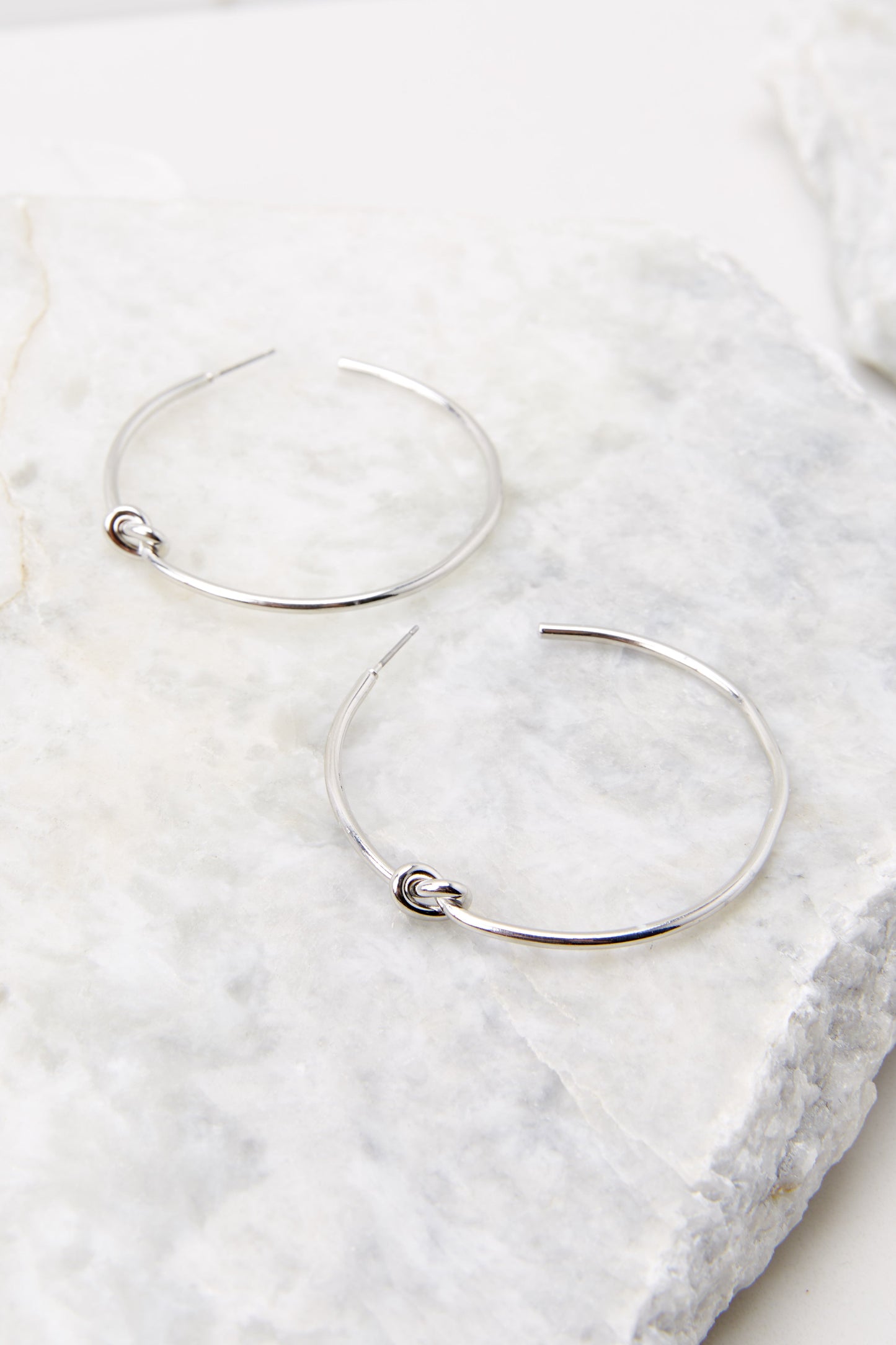 Double Standards Silver Hoop Earrings