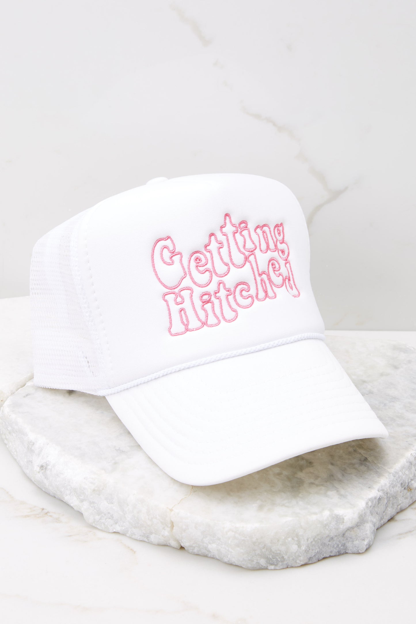 Getting Hitched White Trucker Hat