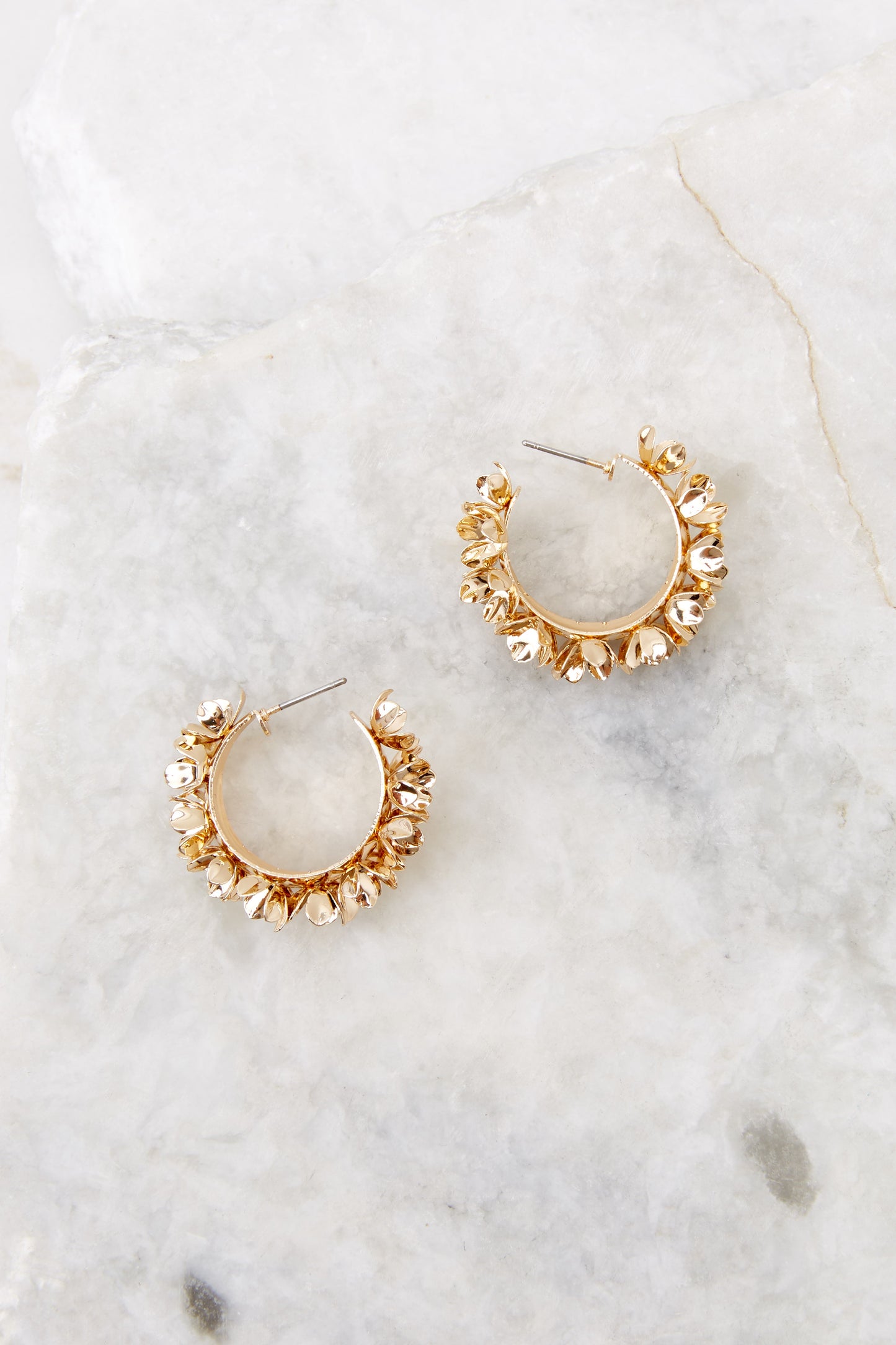 Crown Jewels Gold Hoop Earrings