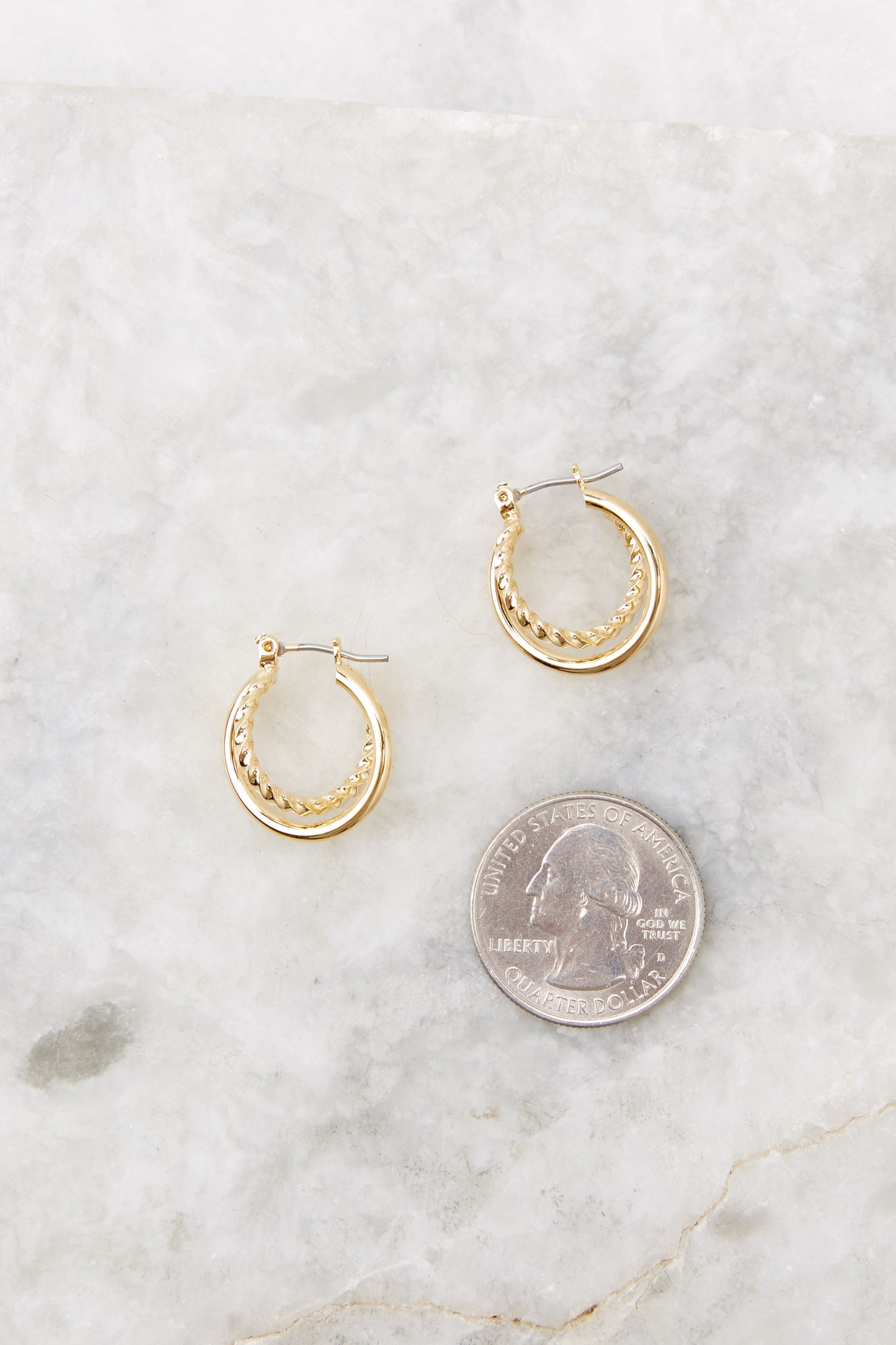 Get It Twisted Gold Hoop Earrings