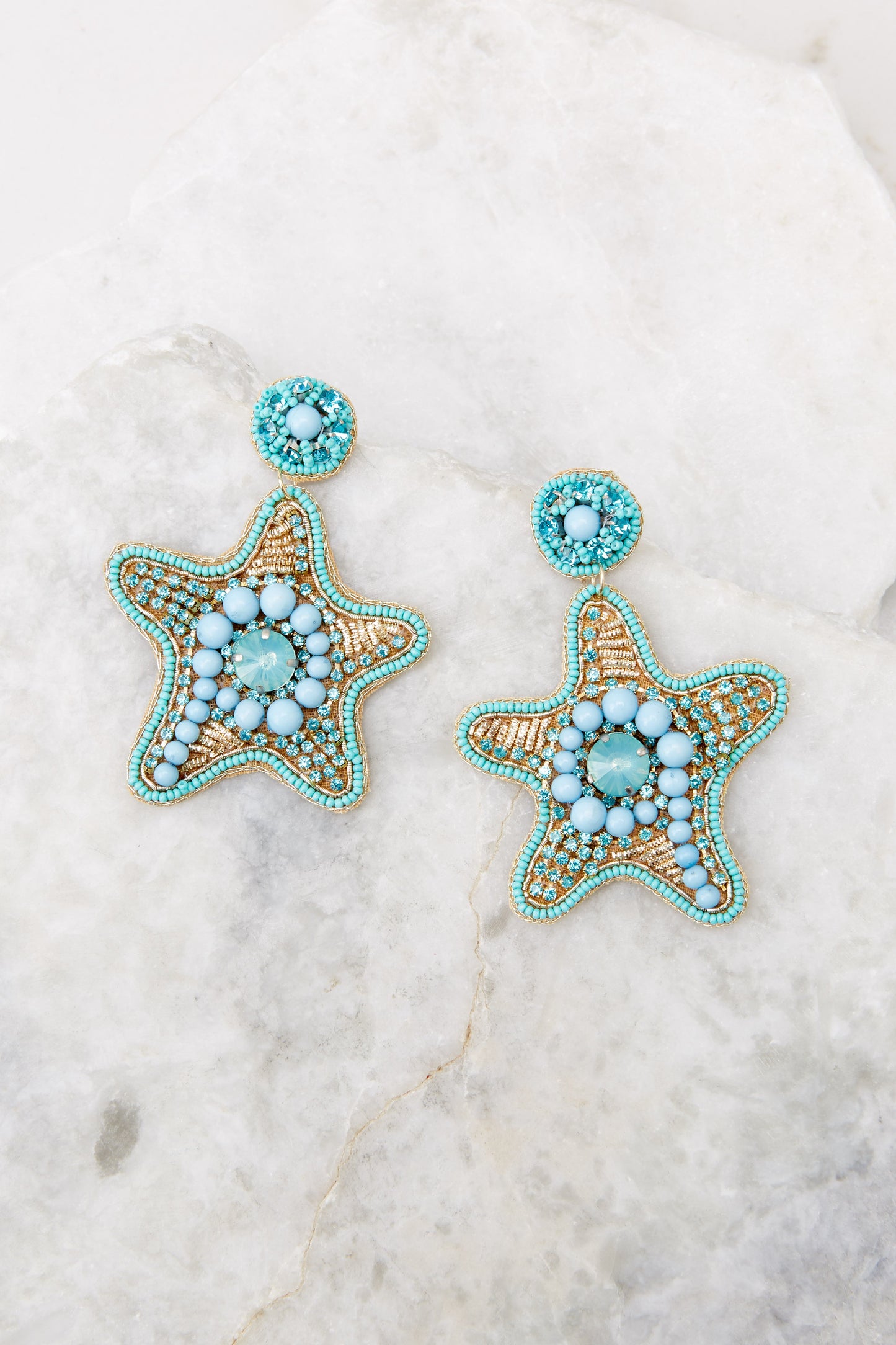 Sand And Sun Turquoise Beaded Earrings
