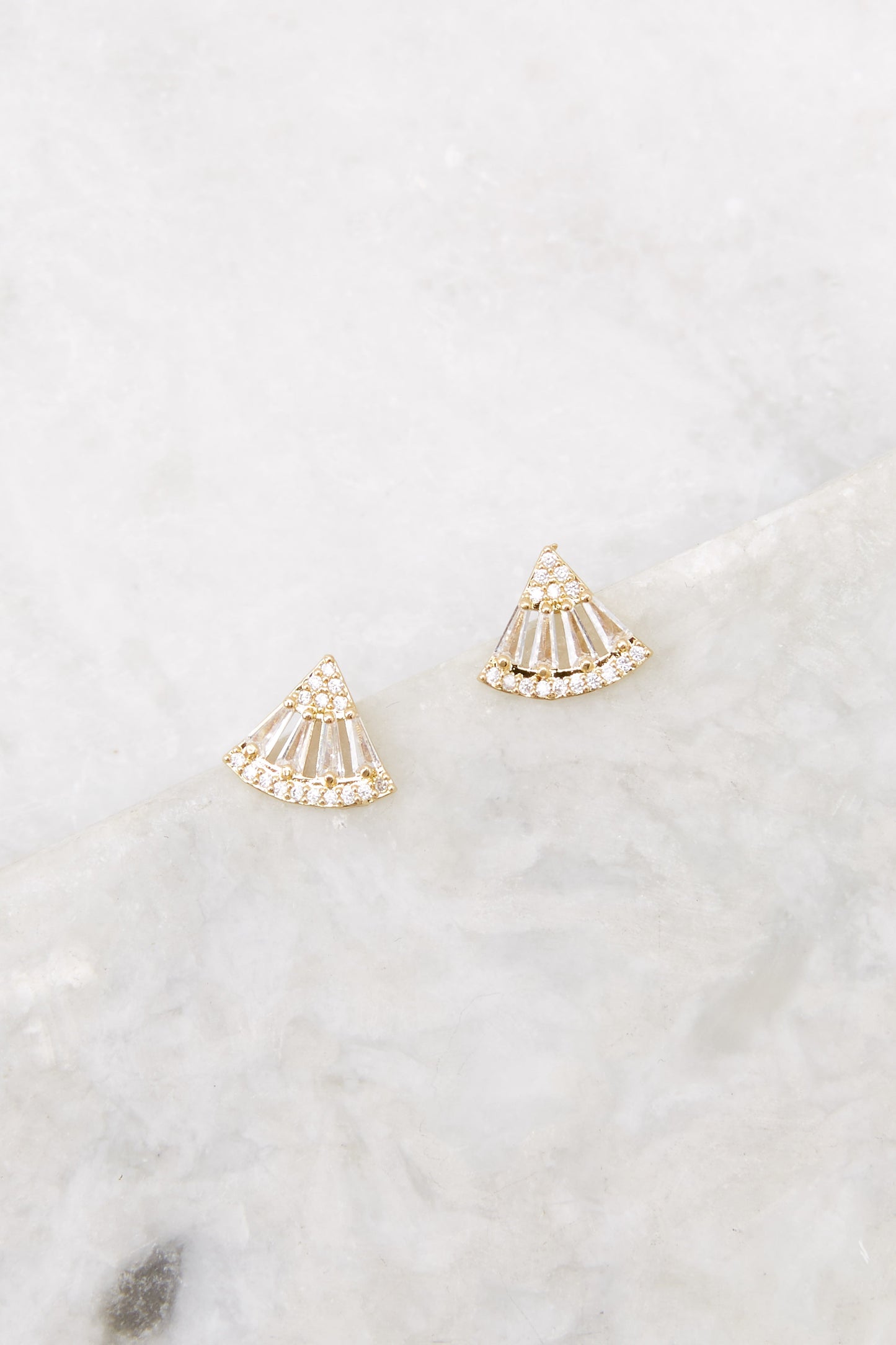 Fan Gold Earrings