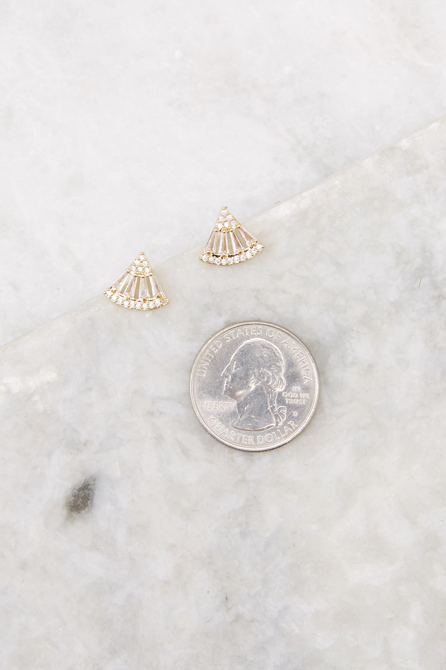 Fan Gold Earrings