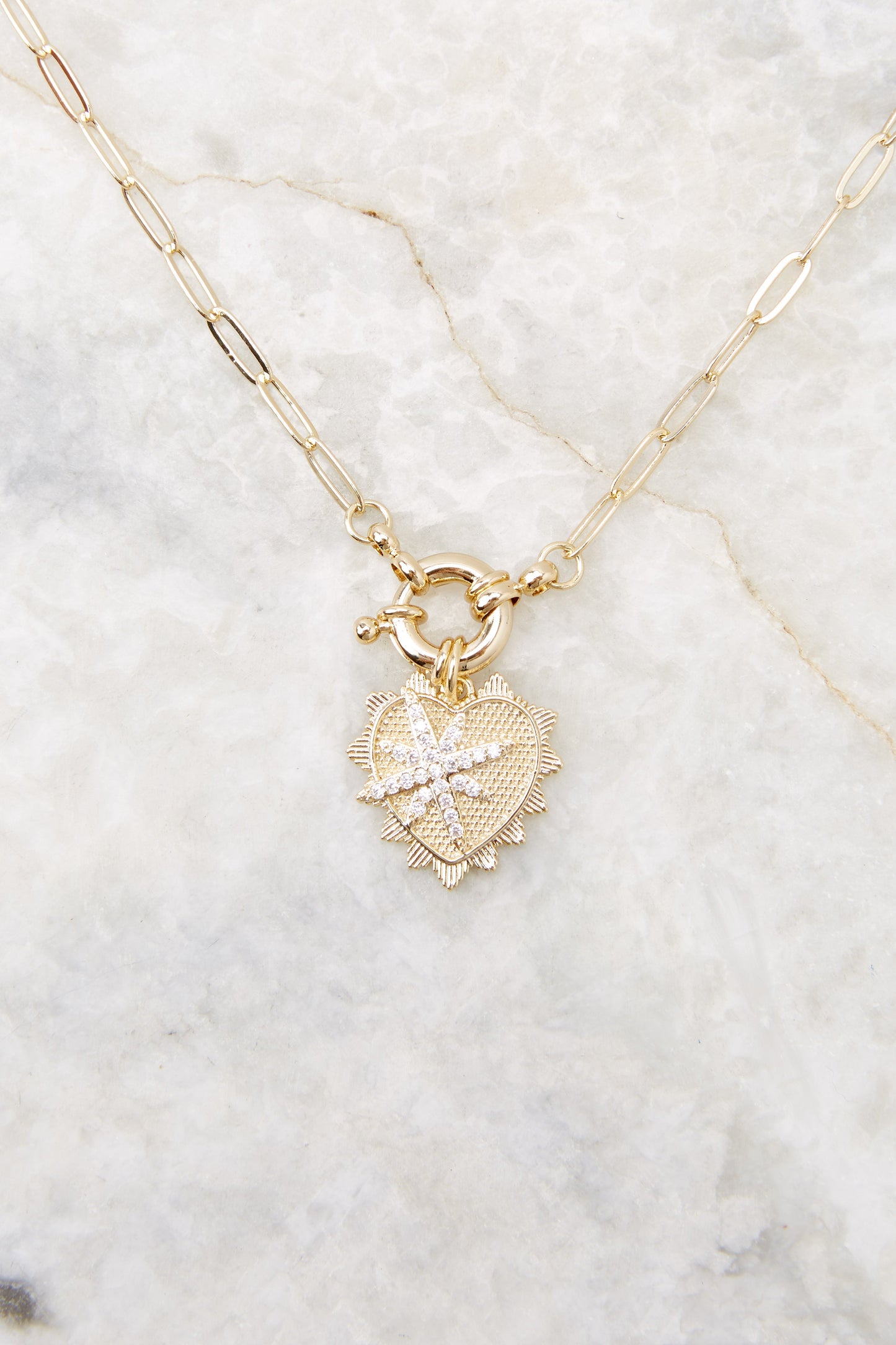 Polar Heart Gold Necklace