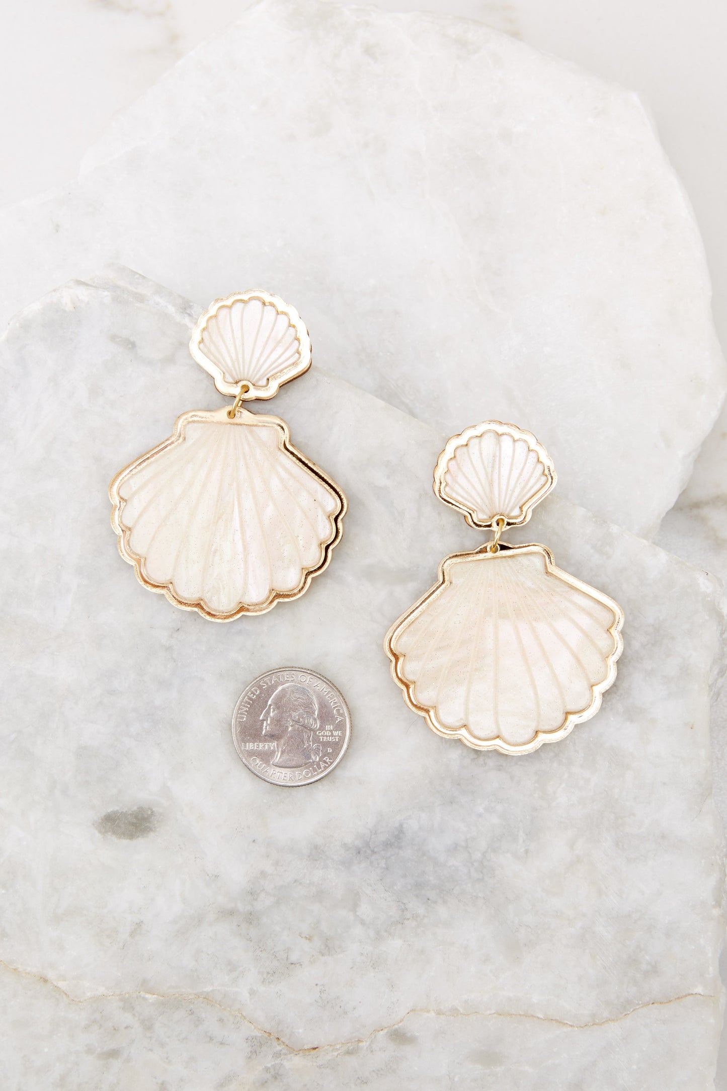 My Fantasea White Dangle Earrings