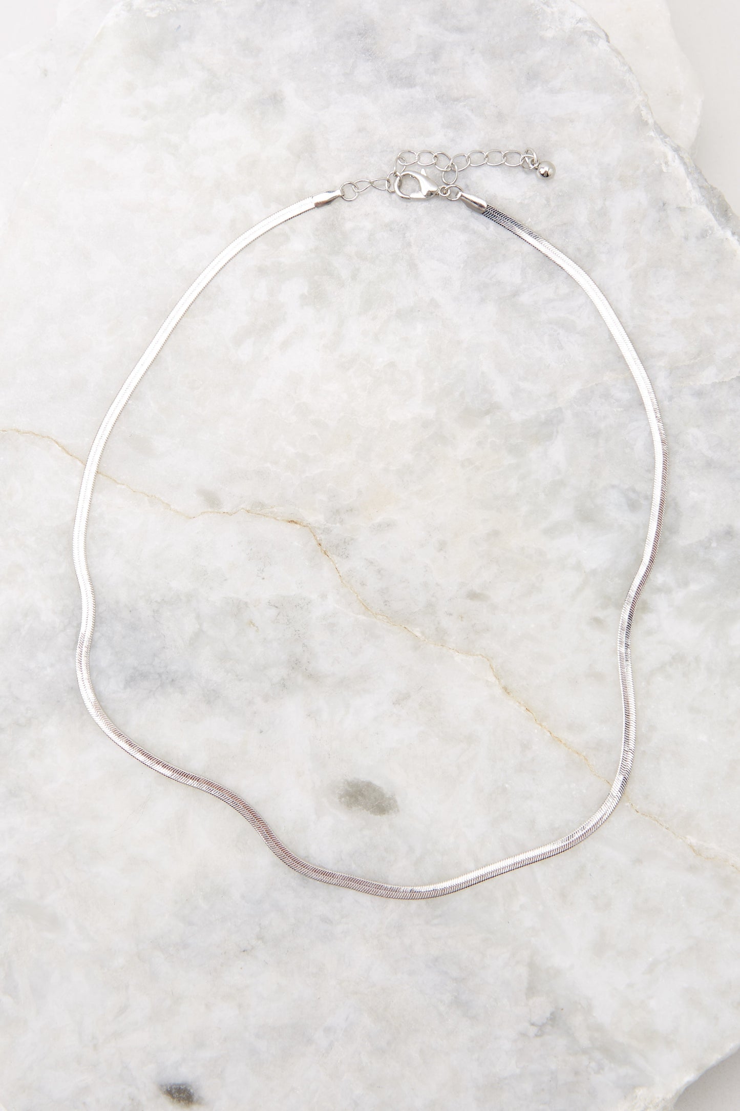 Sleek Edge Silver Necklace