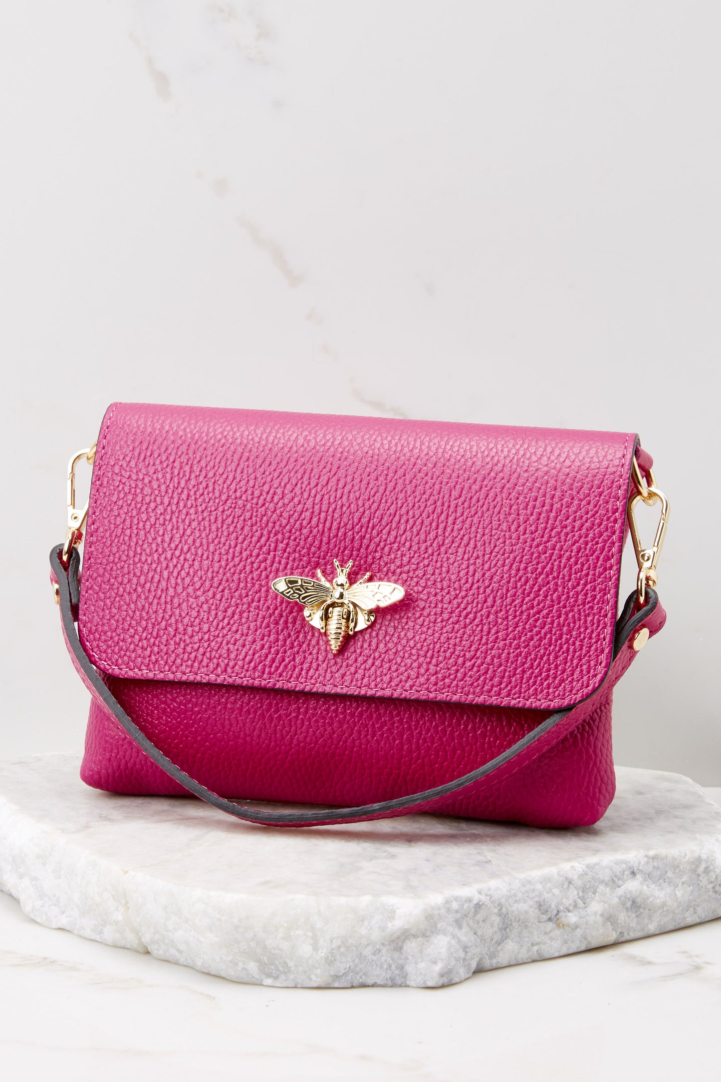 Work Smarter Hot Pink Leather Bag