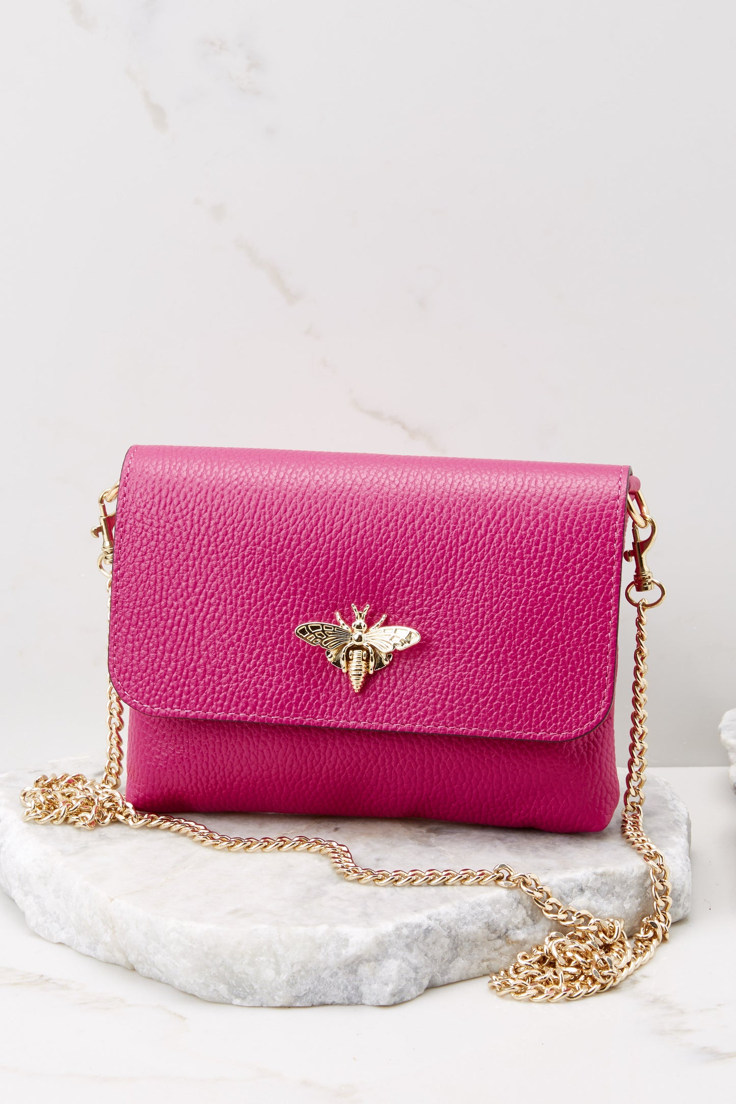 Work Smarter Hot Pink Leather Bag