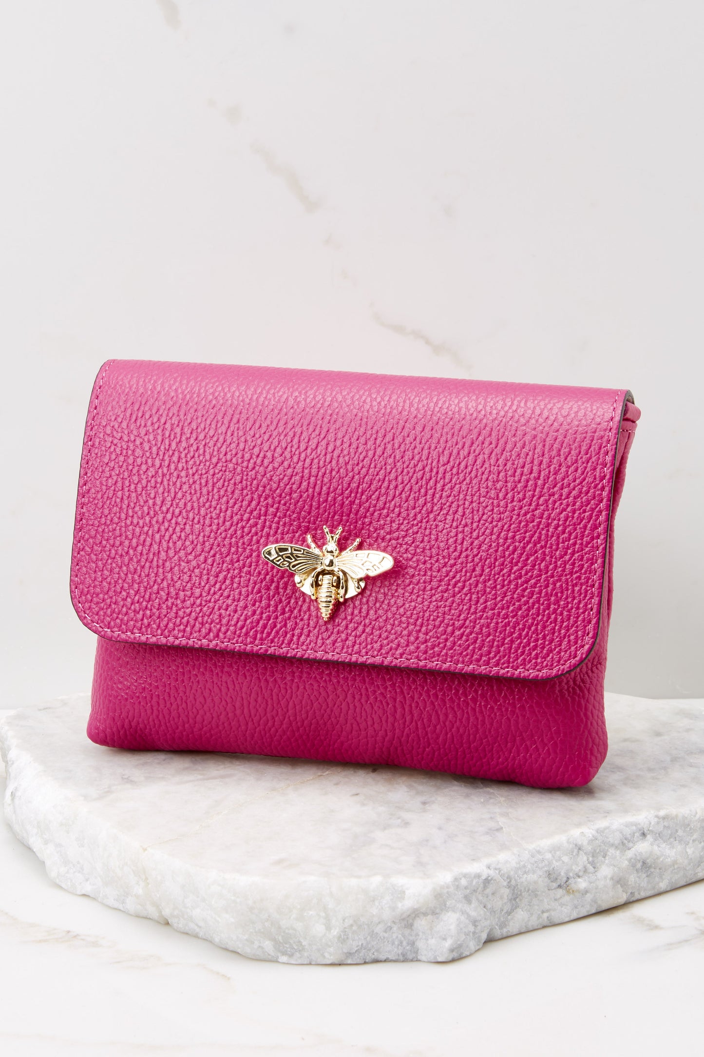 Work Smarter Hot Pink Leather Bag