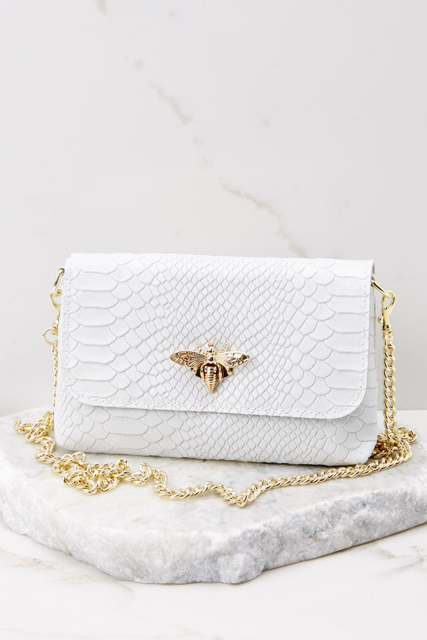 Hearts Aflutter White Bag