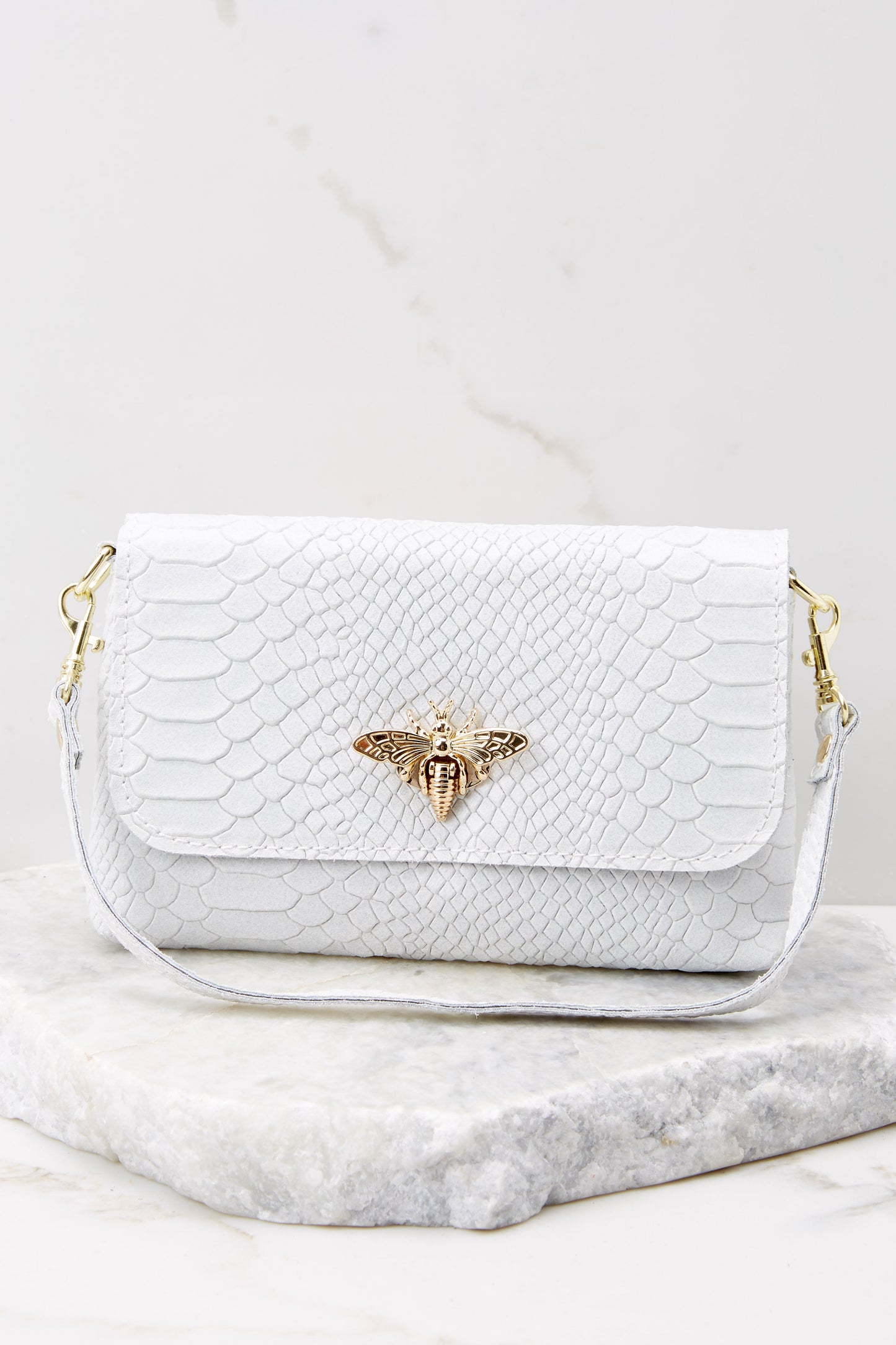 Hearts Aflutter White Bag