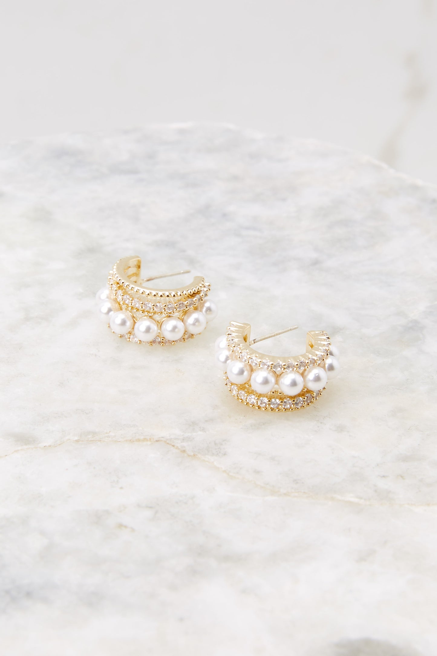 Coastal Gold Baby Half Hoop Earrings