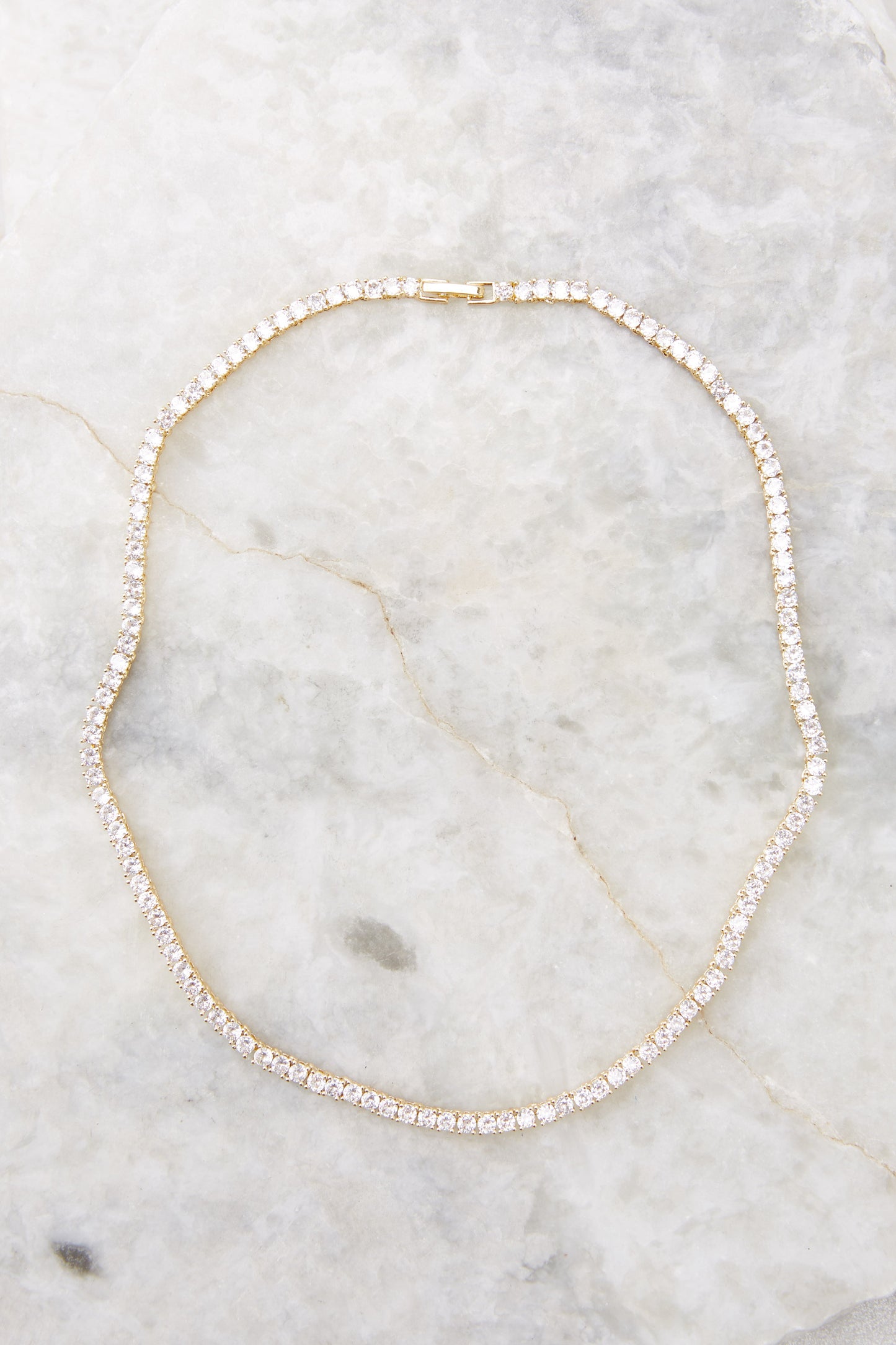 Karla Gold Tennis Necklace