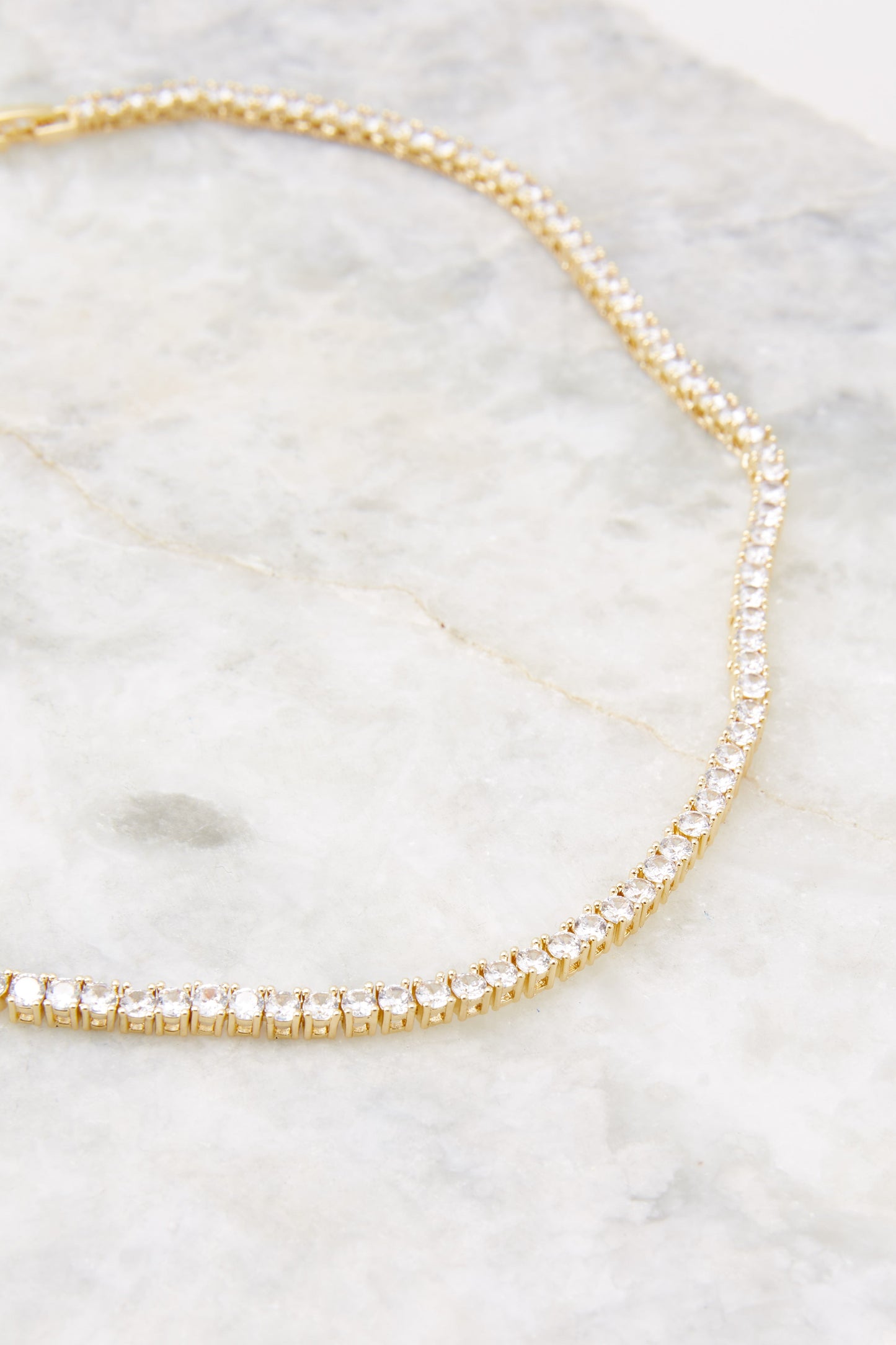 Karla Gold Tennis Necklace