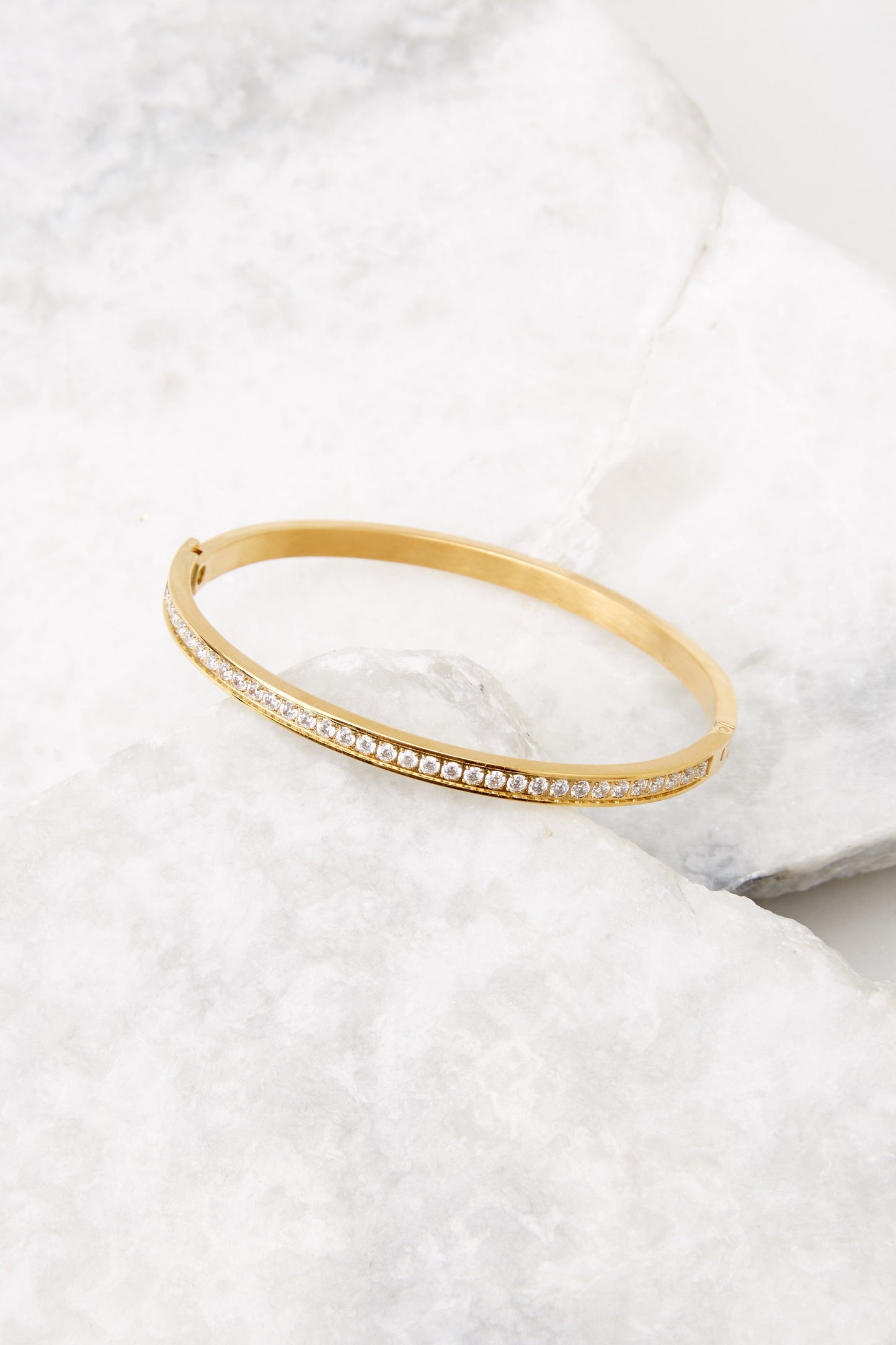 Lara Gold Pave Bangle