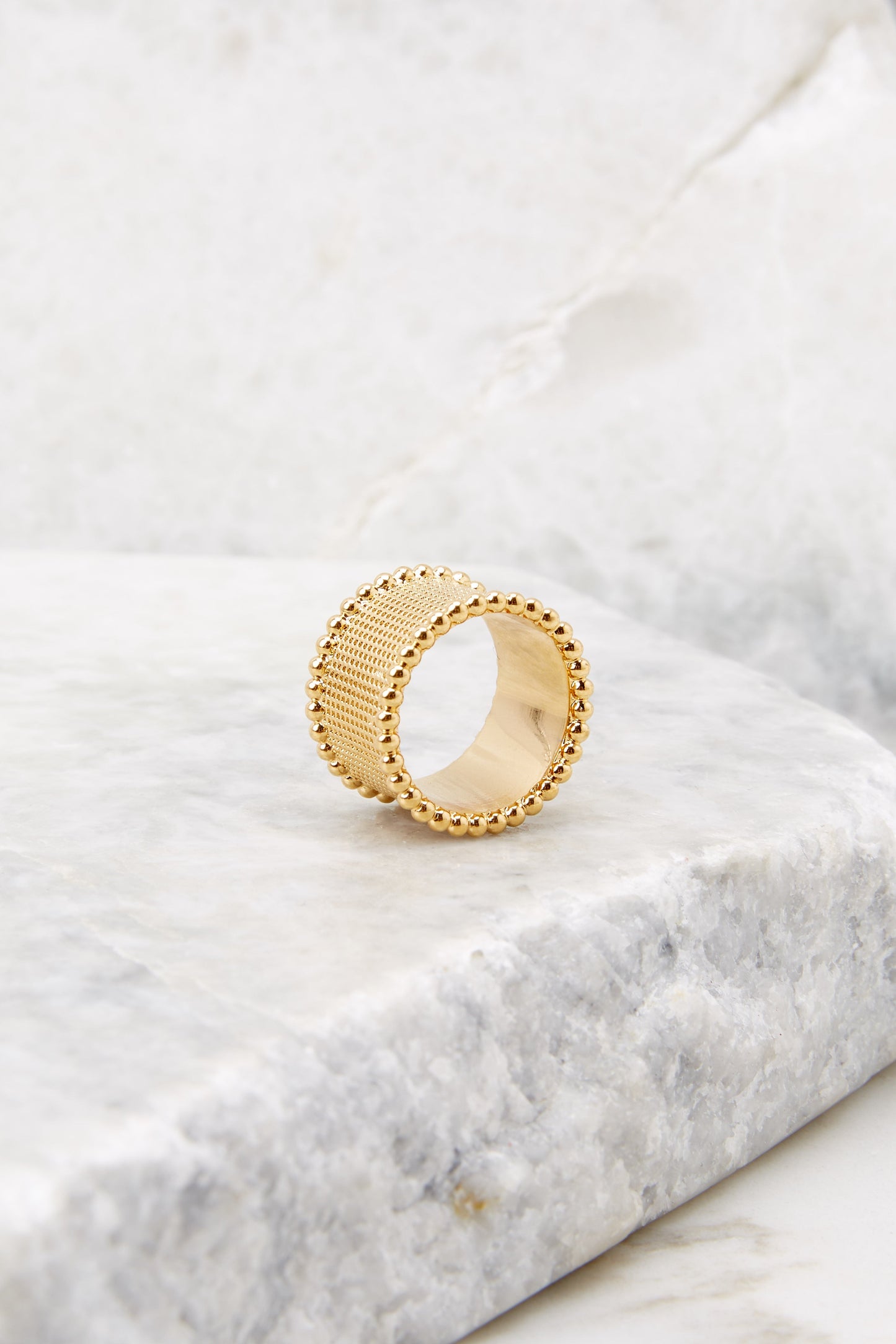 Hammered Gold Band Ring