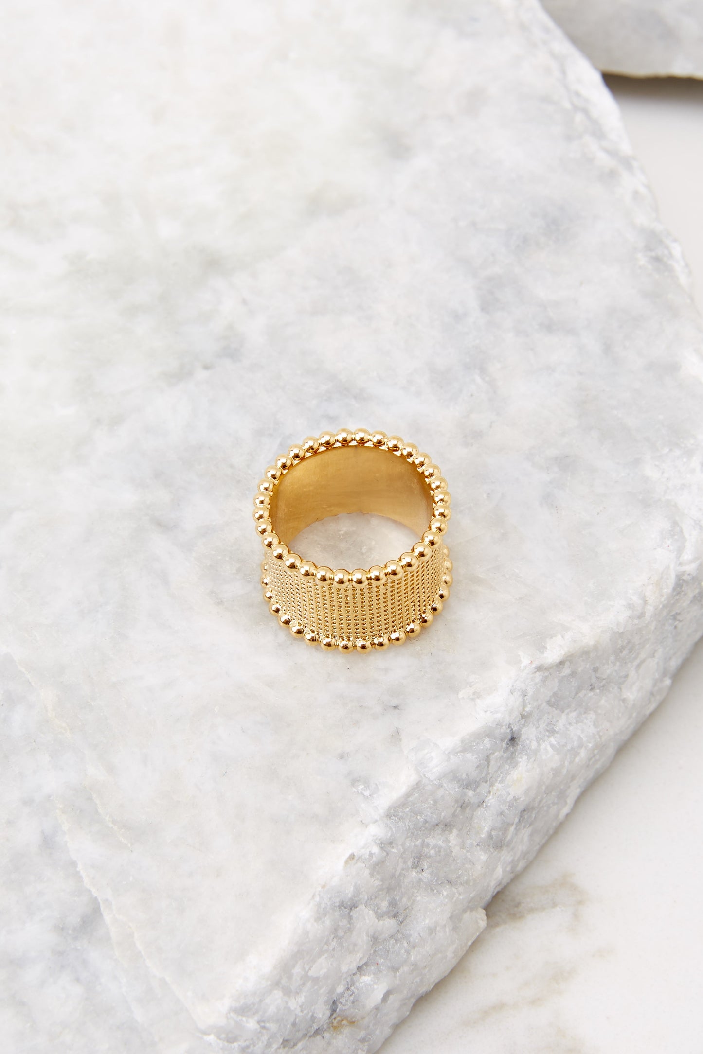Hammered Gold Band Ring