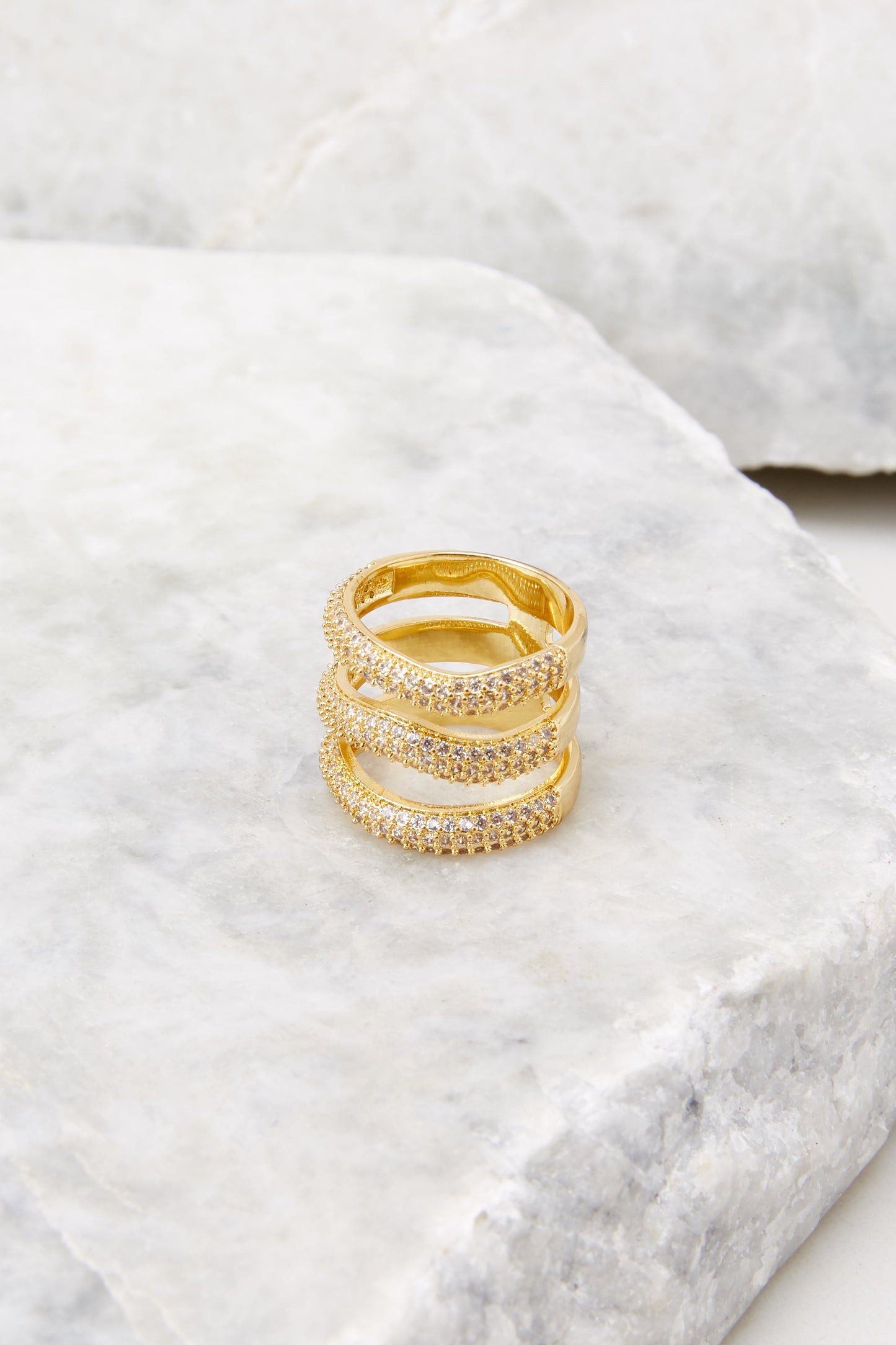 Elle Gold Pave Ring