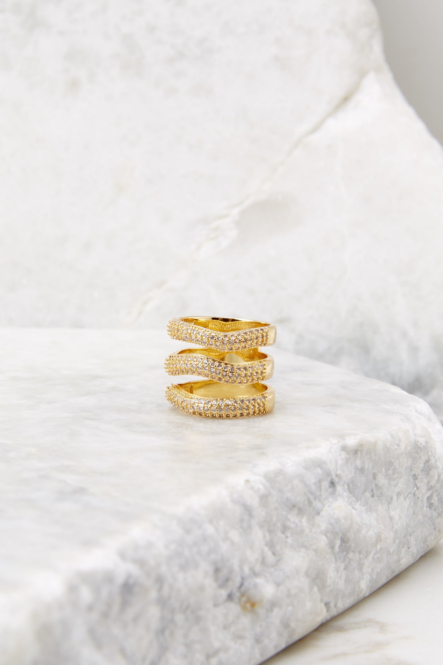 Elle Gold Pave Ring