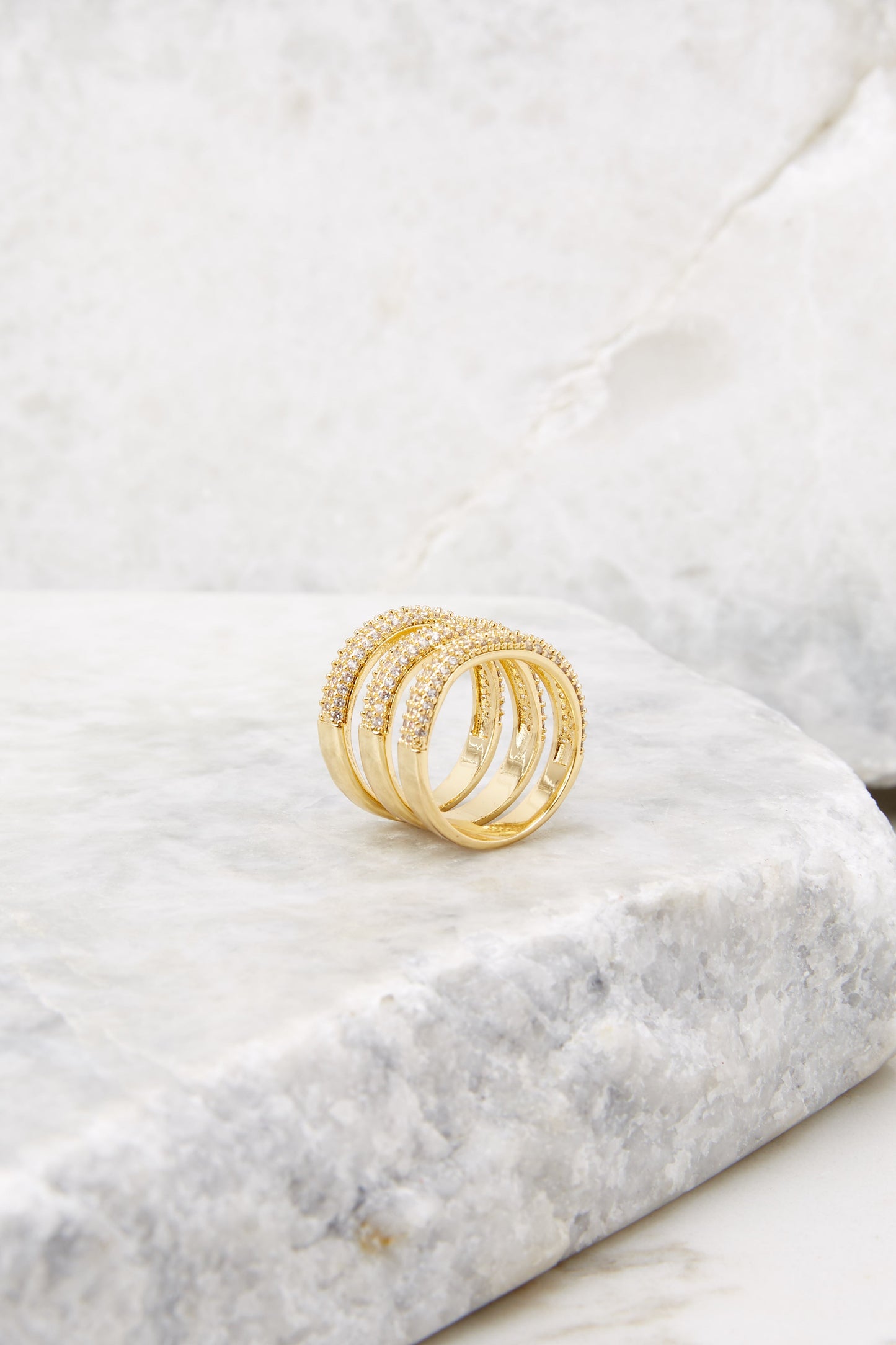 Elle Gold Pave Ring