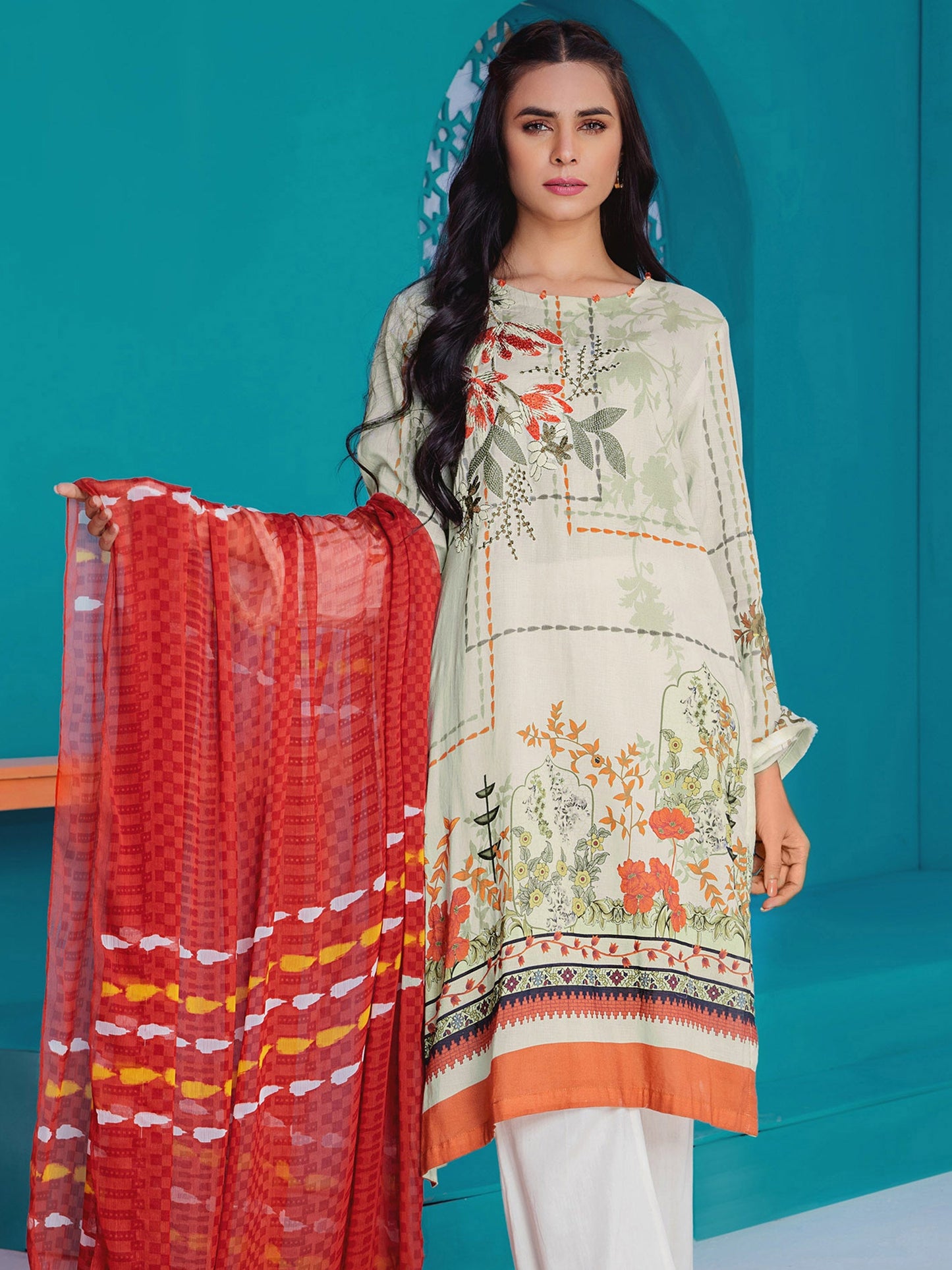 2 Piece Embroidered Lawn Suit