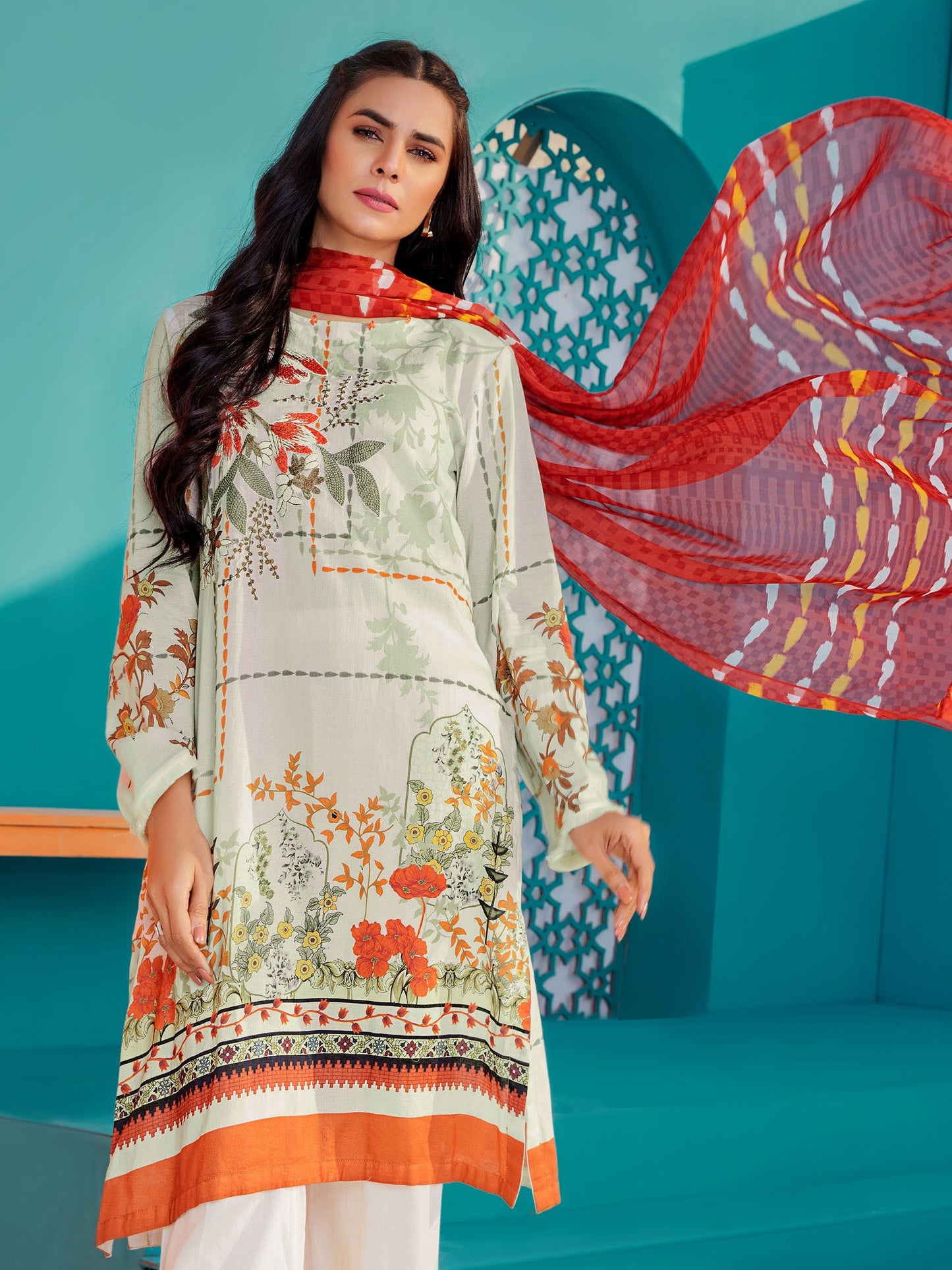 2 Piece Embroidered Lawn Suit