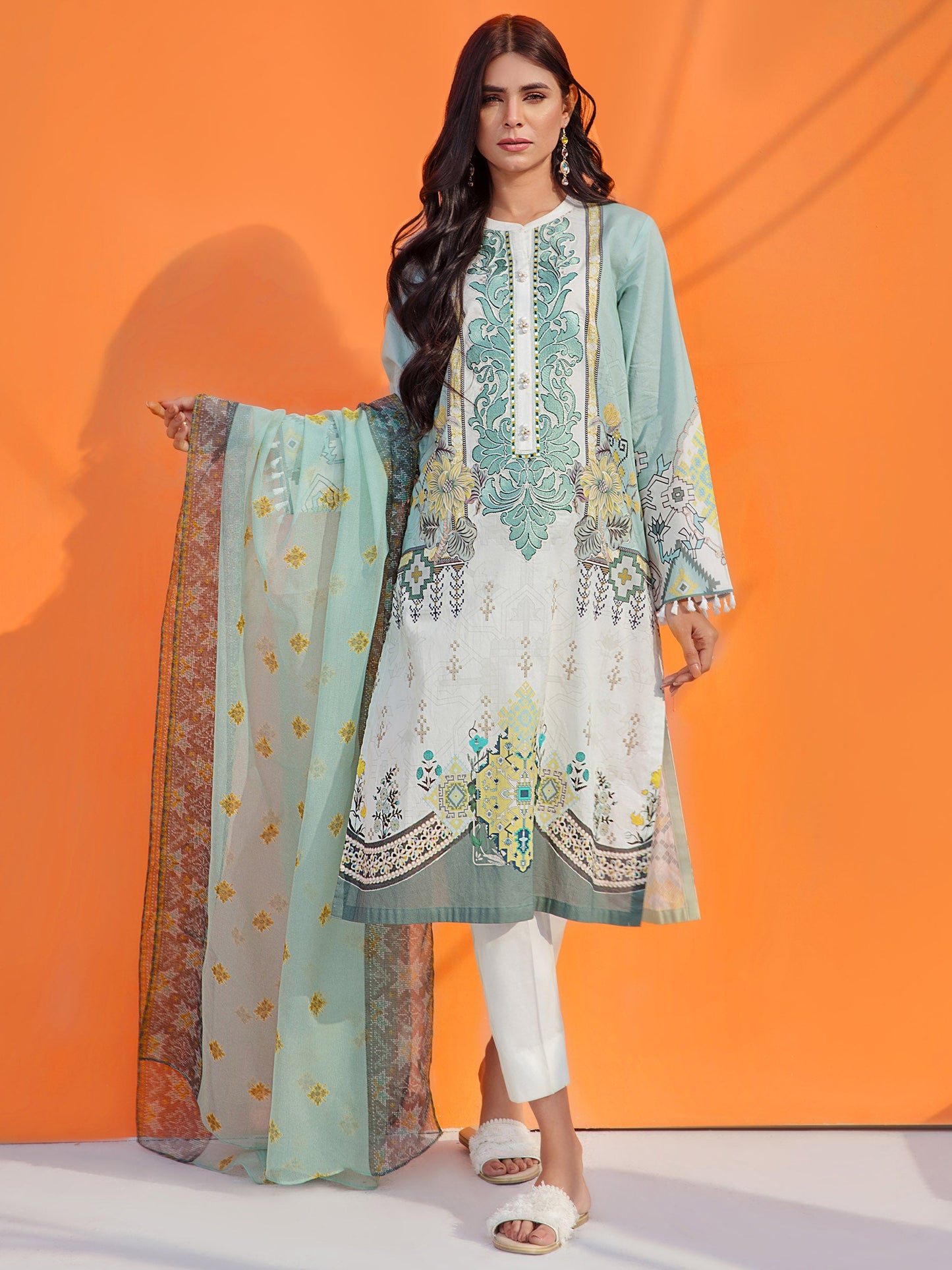 2 Piece Embroidered Lawn Suit